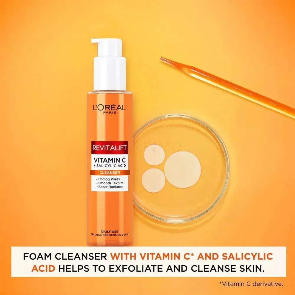 L'Oréal Paris Revitalift Clinical Vitamin C & Salicylic Acid Brightening Gel Cleanser 150 ml