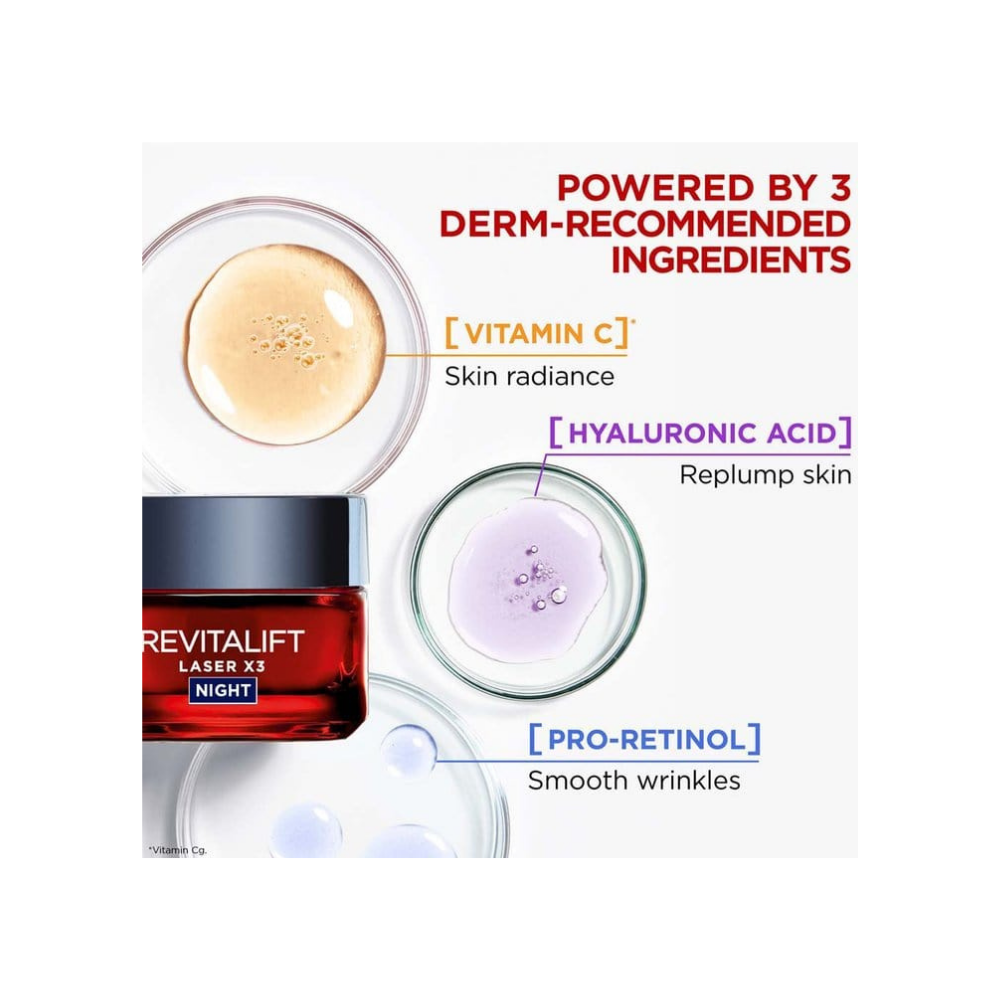 L'Oréal Paris Revitalift Laser X3 Nighttime Anti-Aging Cream 50 ml