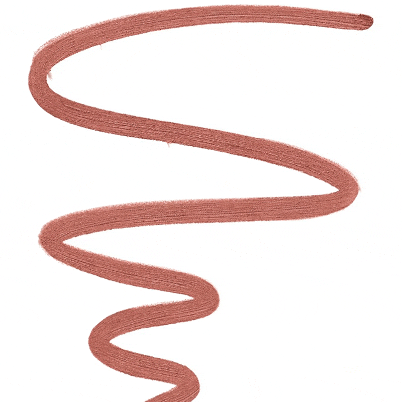 The lip liner features a pointed, creamy tip housed in a compact, twist-up tube.