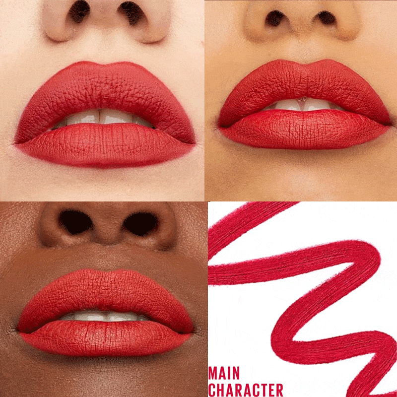The Maybelline lip liner, showcasing a smooth pink tip and glossy lettering on a dark, minimalist design.