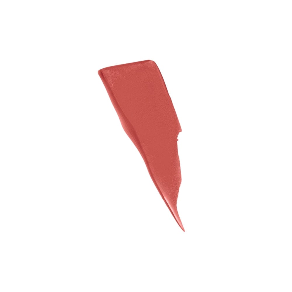 Close-up of a matte ink lipstick with a peachy-brown hue.