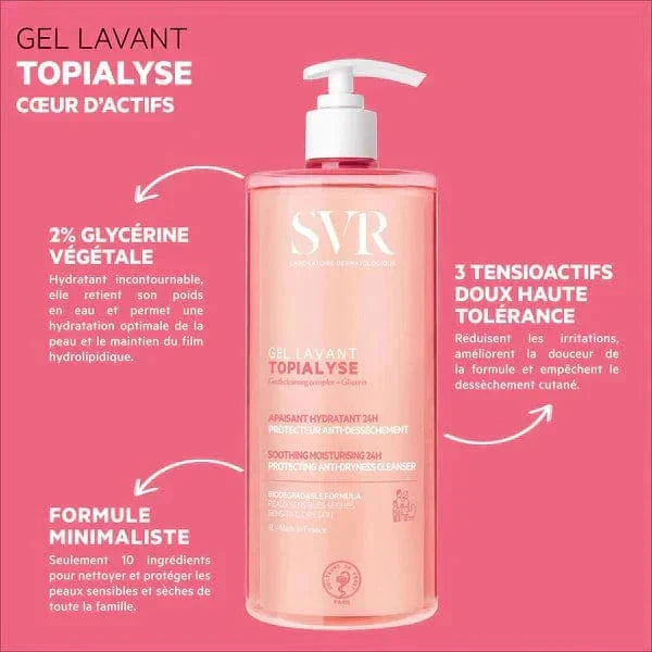 SVR Topialyse Cleansing Gel Lavant 400 ml / 14 fl oz