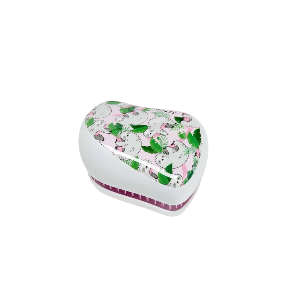 #Color_Sloth Print Hair Brush