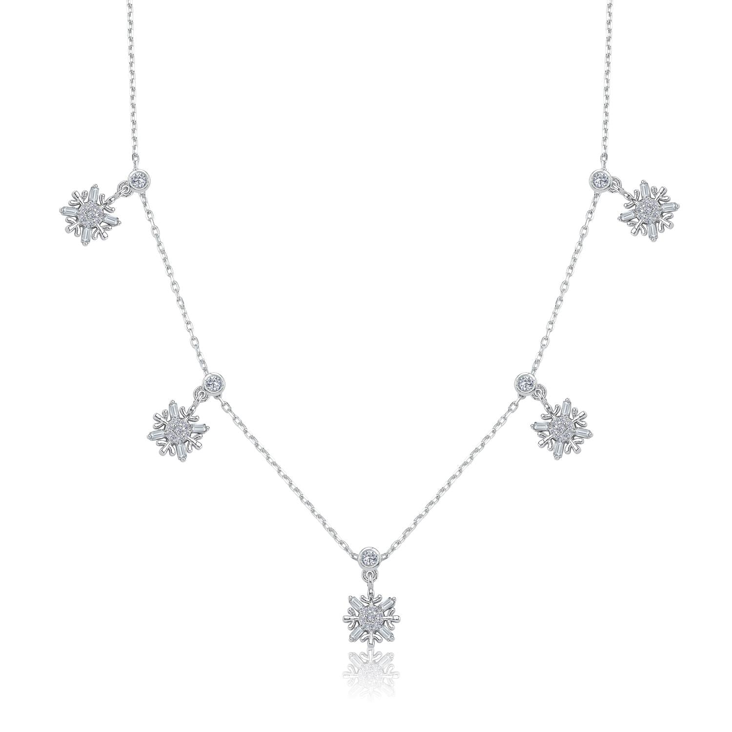 Nobility Crystal Luck Choker Silver Necklace