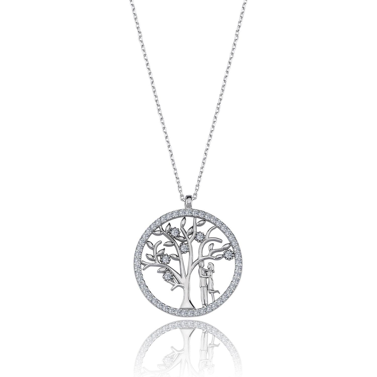 Tree of Life Lovers Silver Necklace