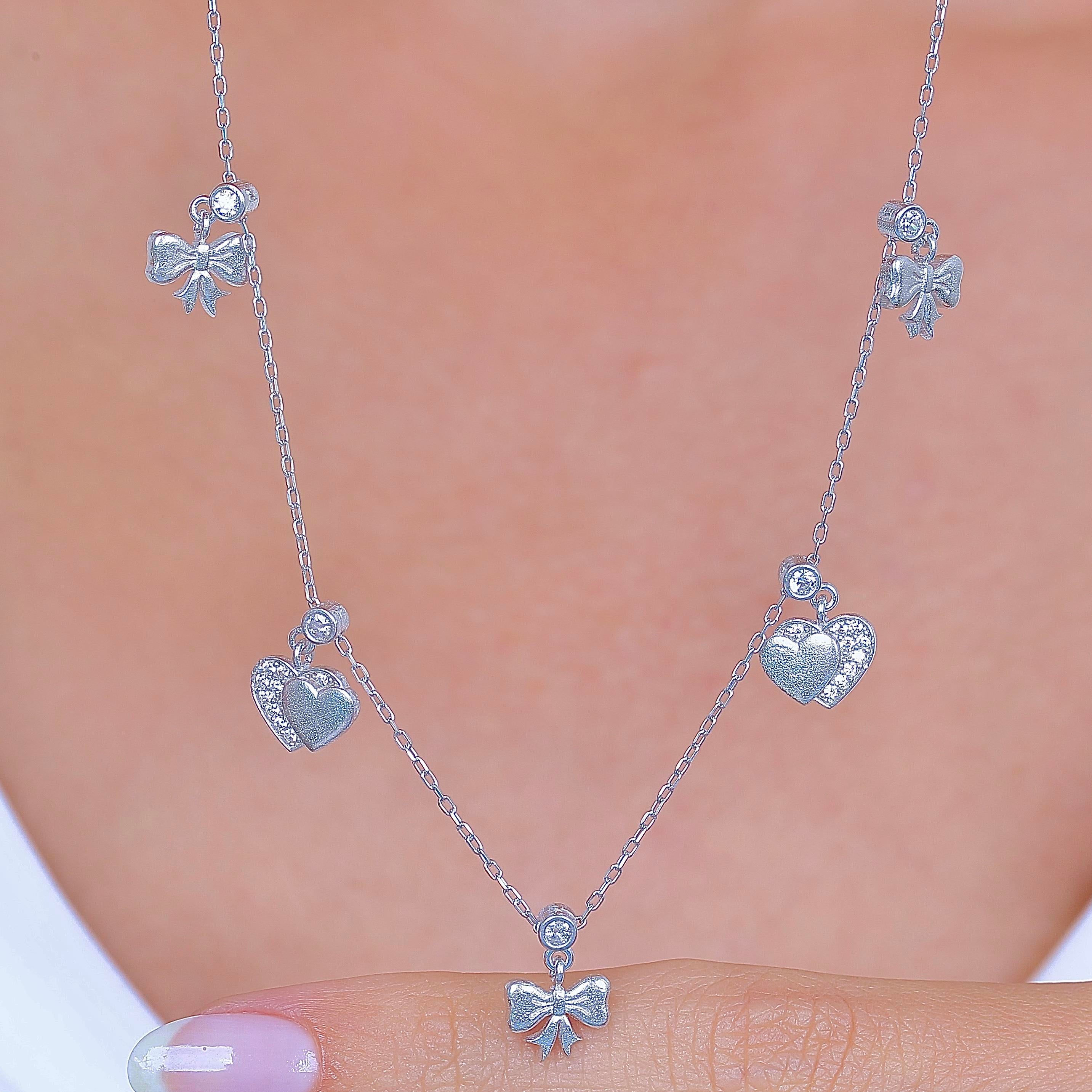 Love Gift Lucky Silver Choker Necklace