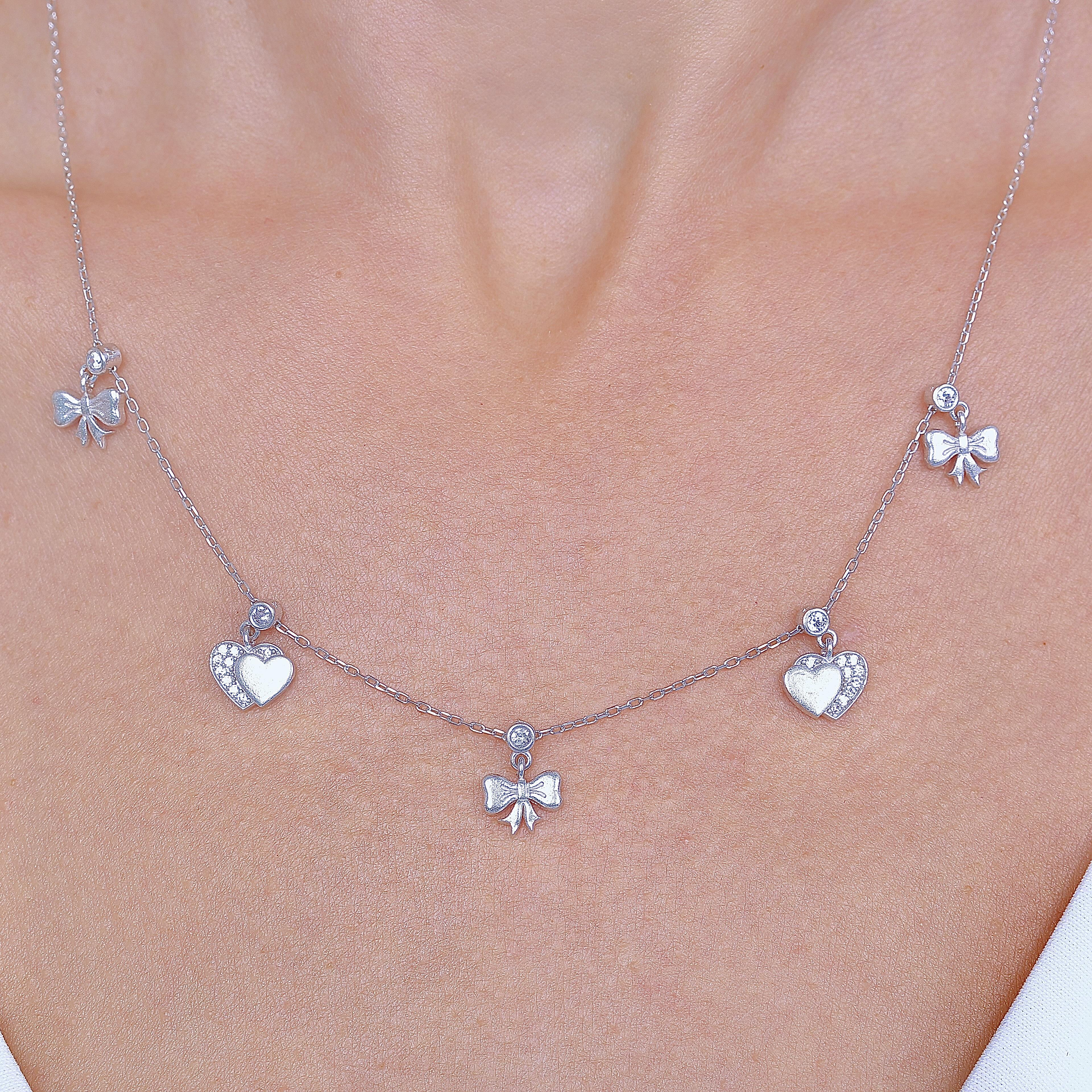 Love Gift Lucky Silver Choker Necklace