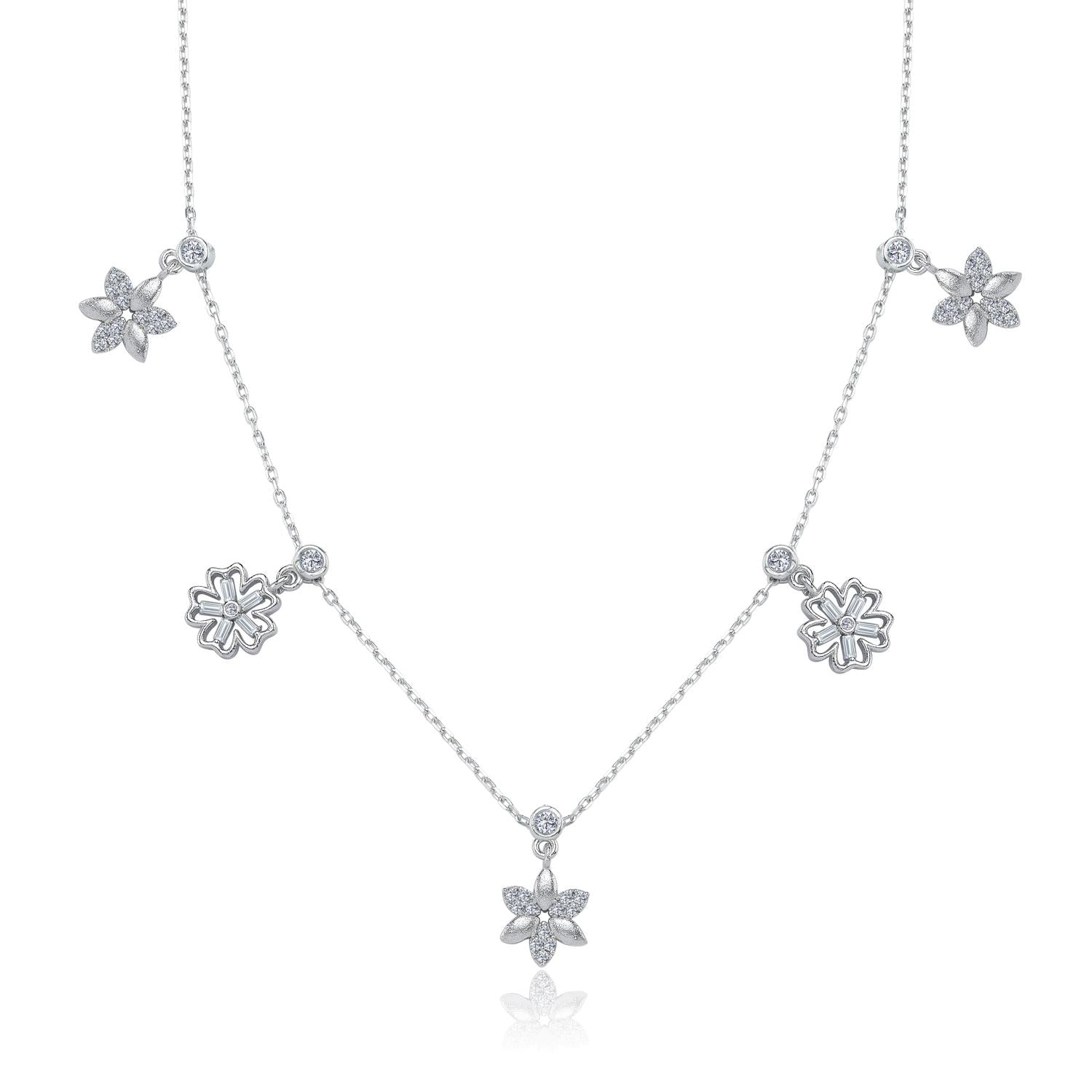 Spring Clover Silver Luck Choker Necklace