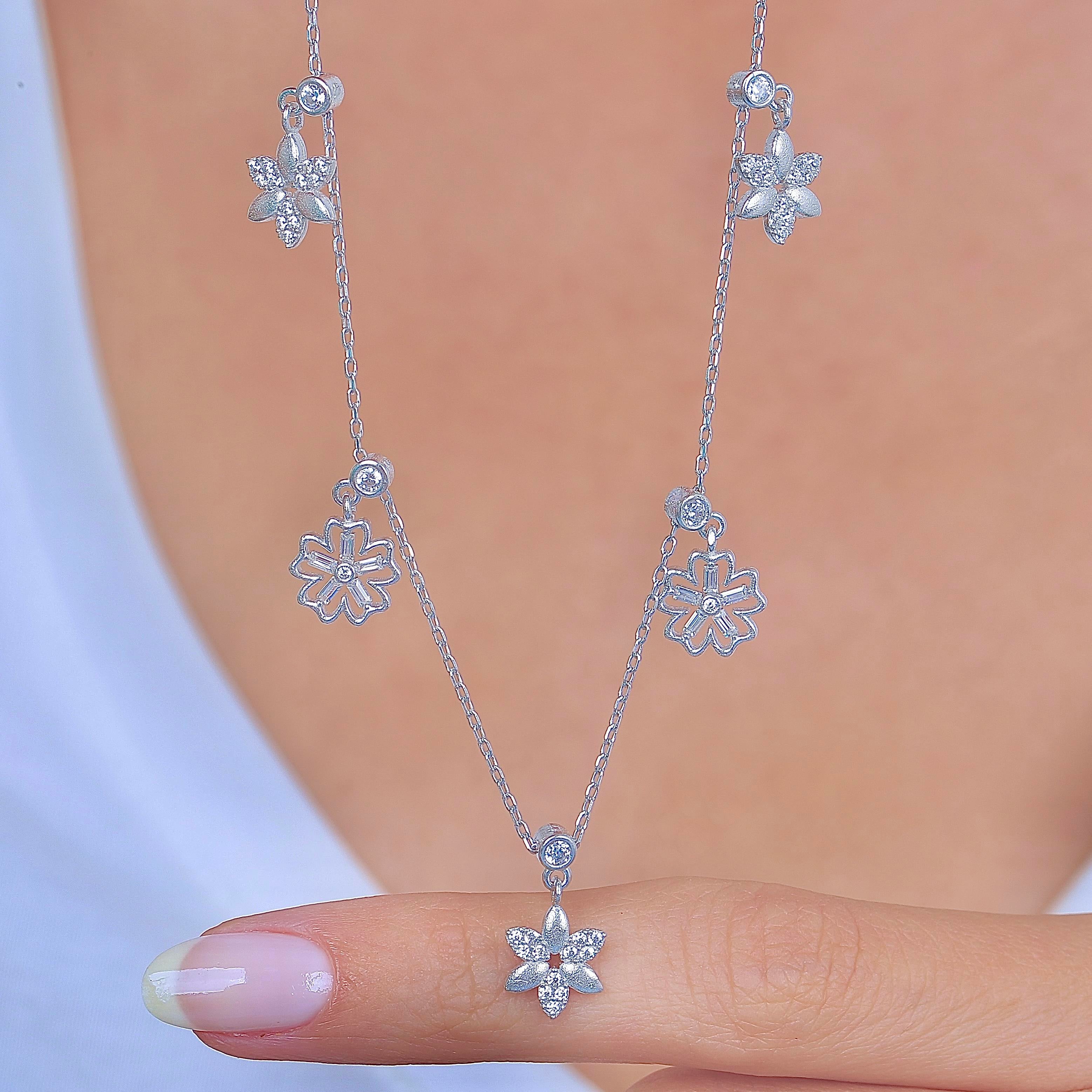 Spring Clover Silver Luck Choker Necklace