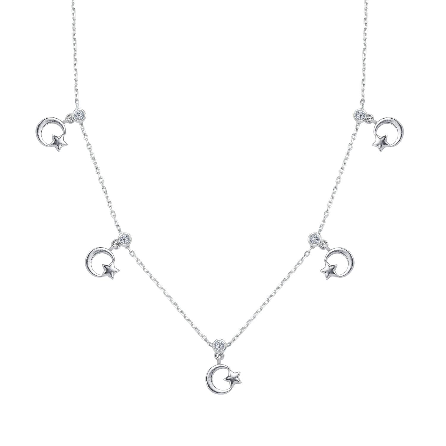 Flag Gateway Silver Luck Choker  Necklace