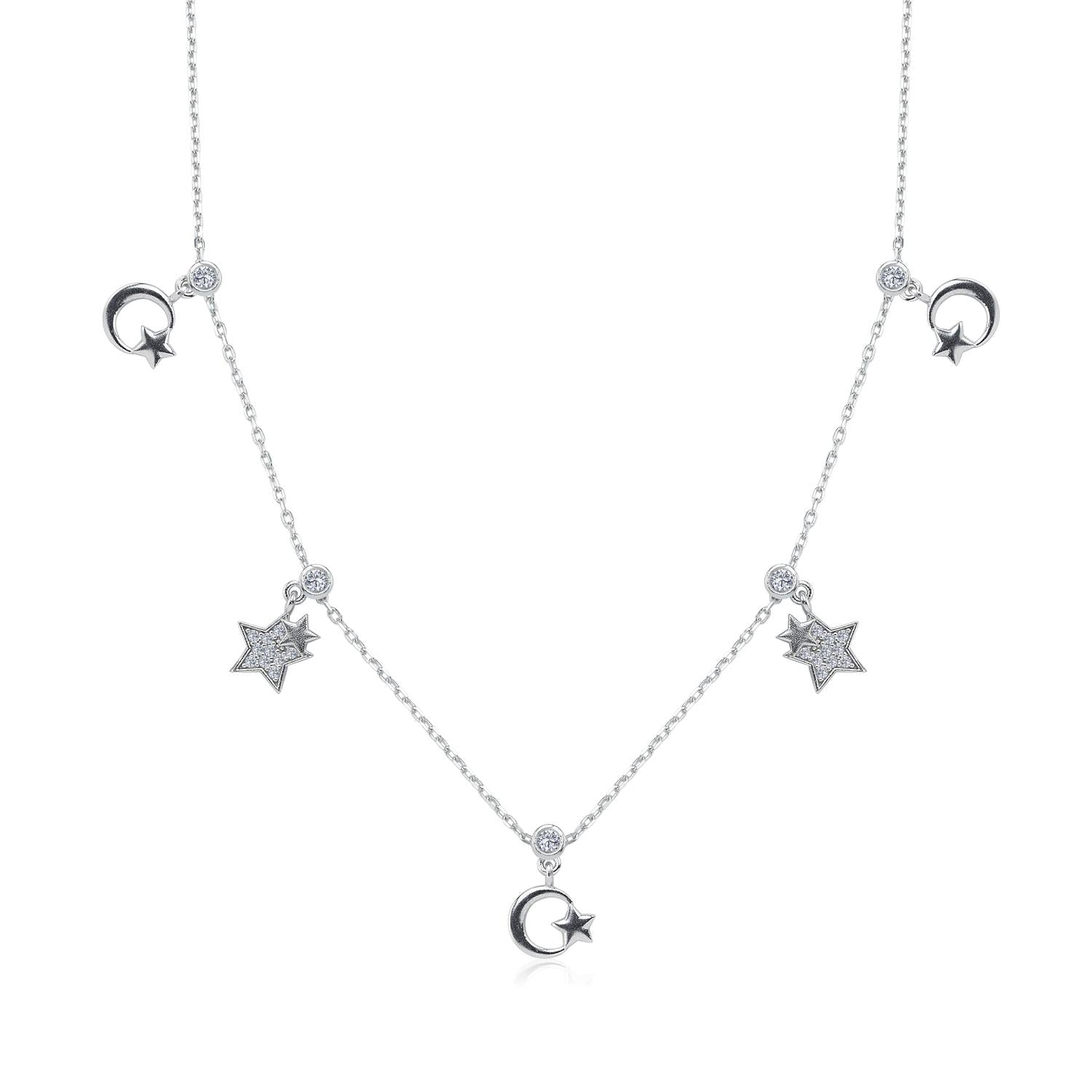 Flag Feast Silver Luck Choker Silver Necklace