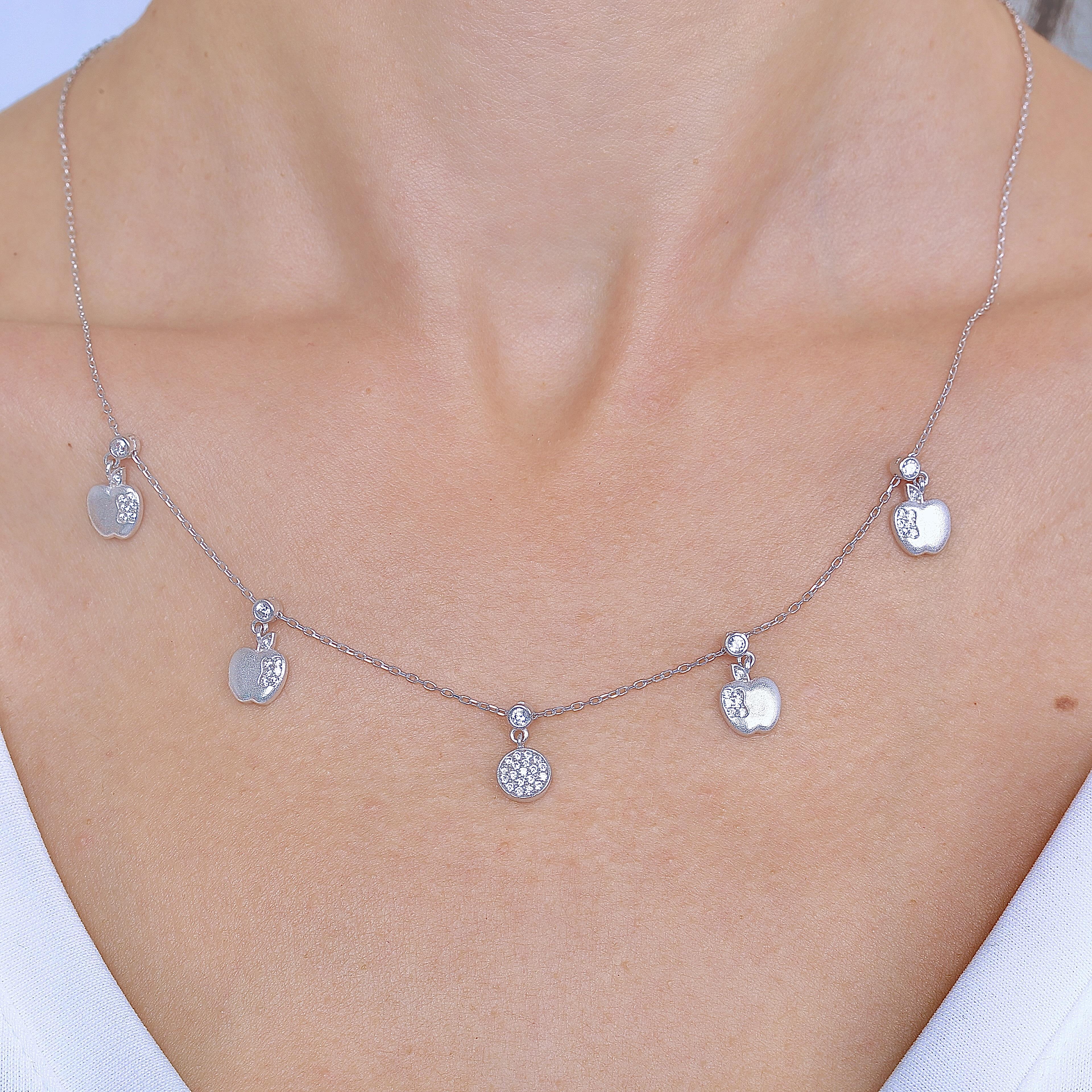 Fruit of Paradise Lucky Silver Choker Necklace