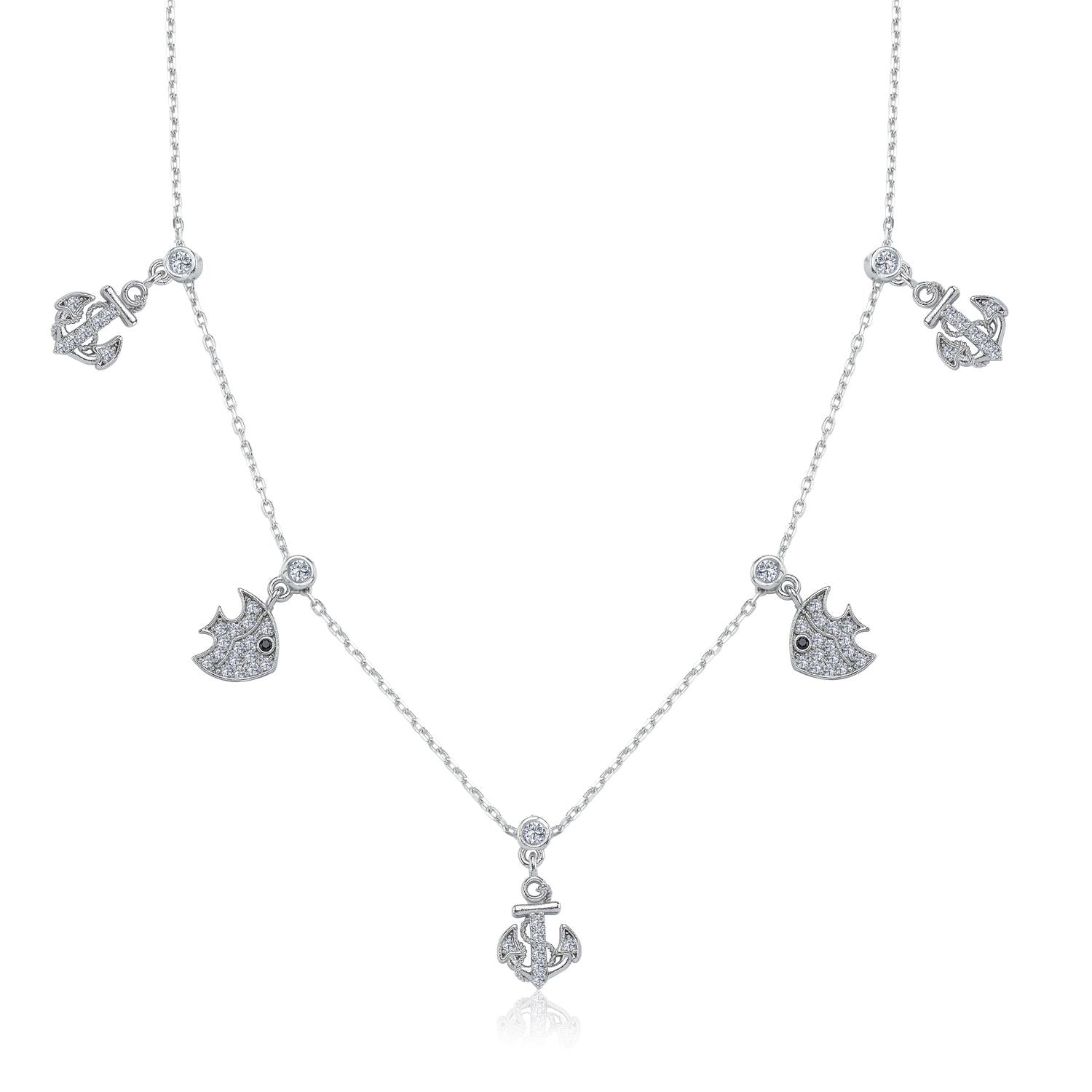 Sea Sparkle Choker Silver Luck Necklace