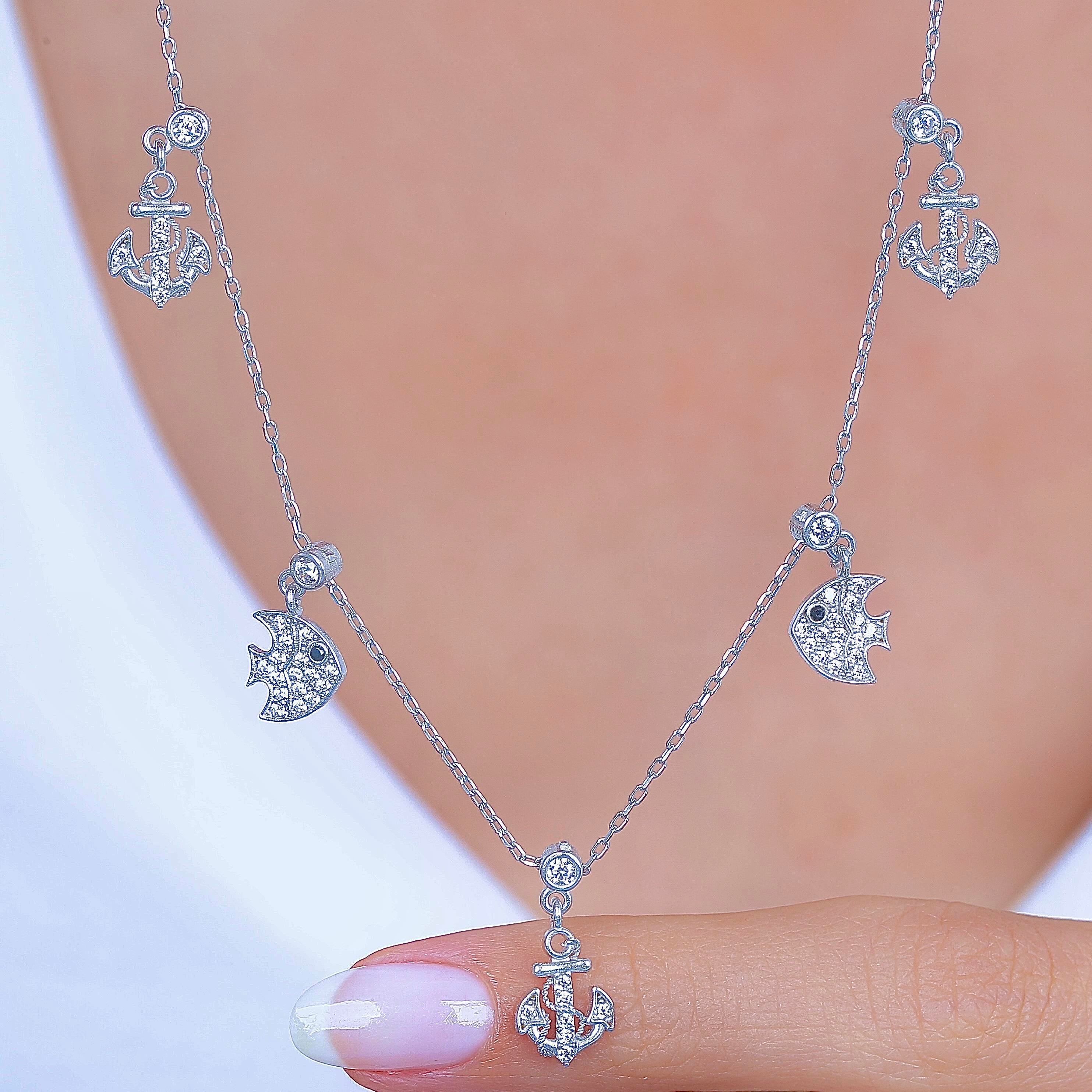 Sea Sparkle Choker Silver Luck Necklace