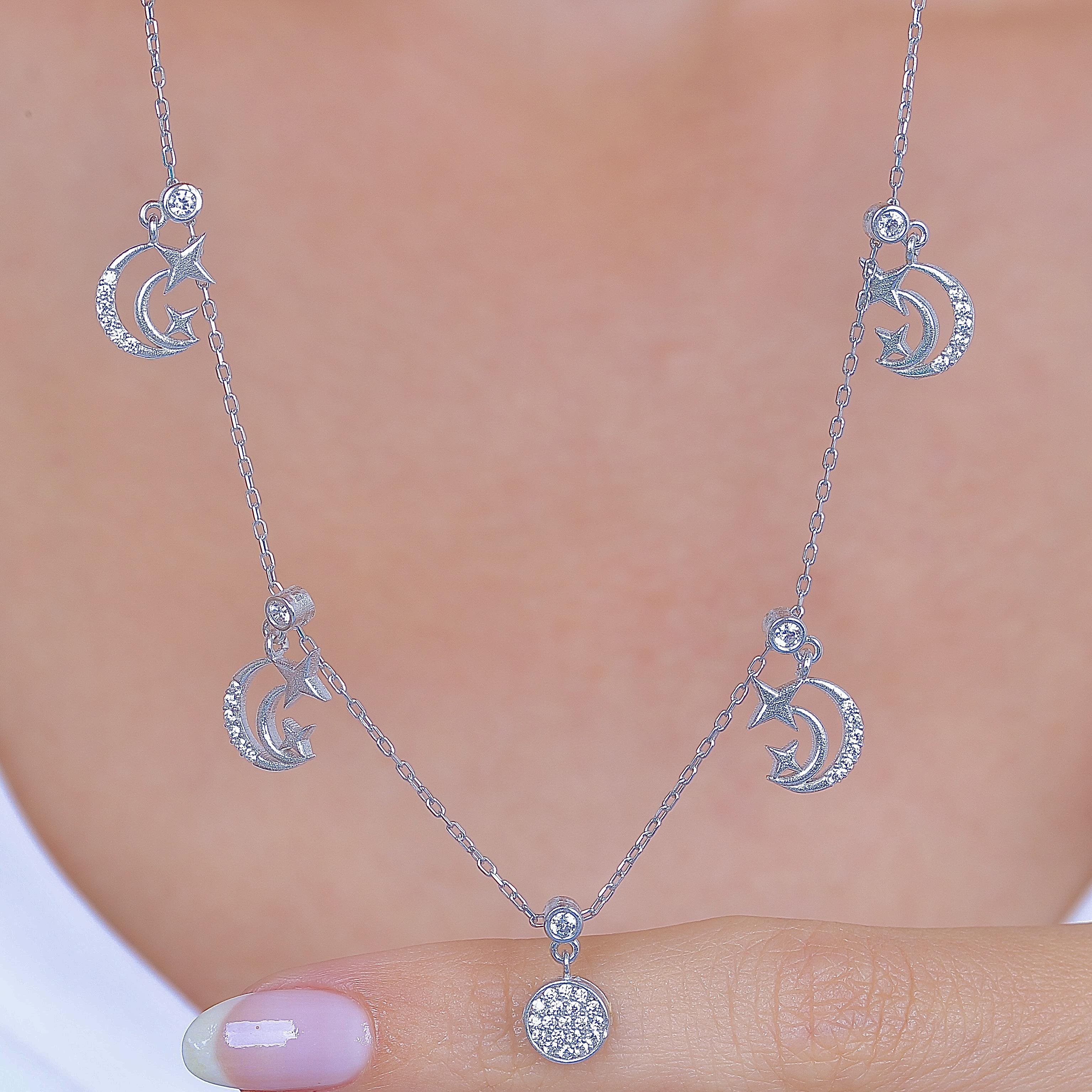Wish Star Lucky Silver Choker Necklace