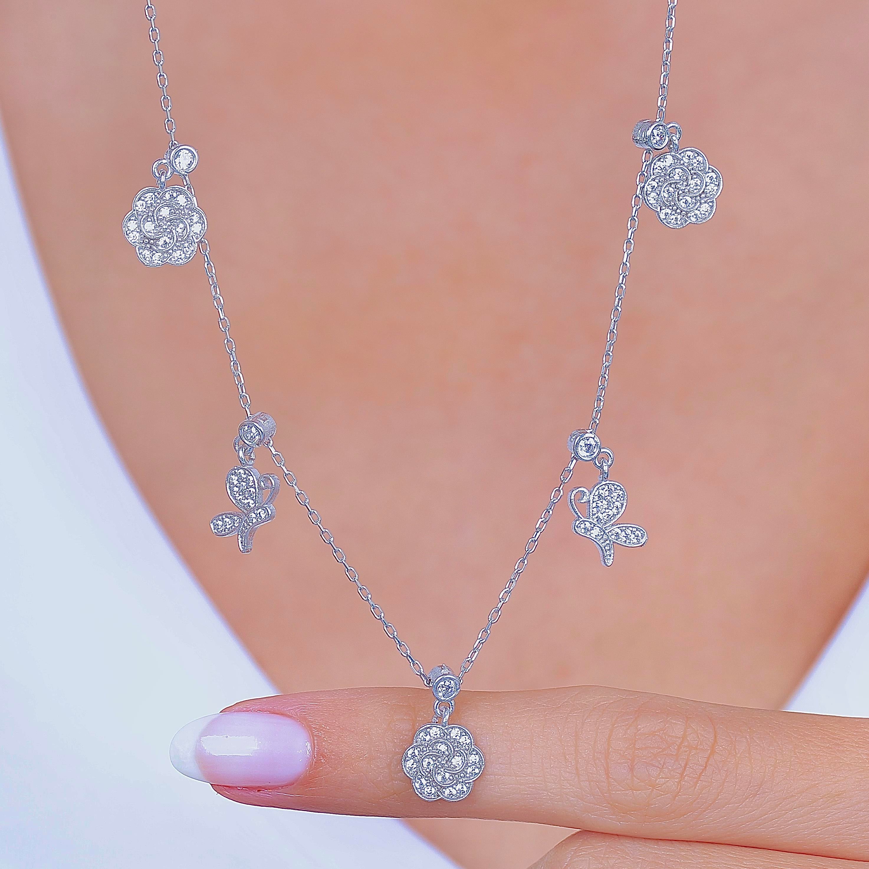 Dance of Nature Lucky Choker Silver Necklace