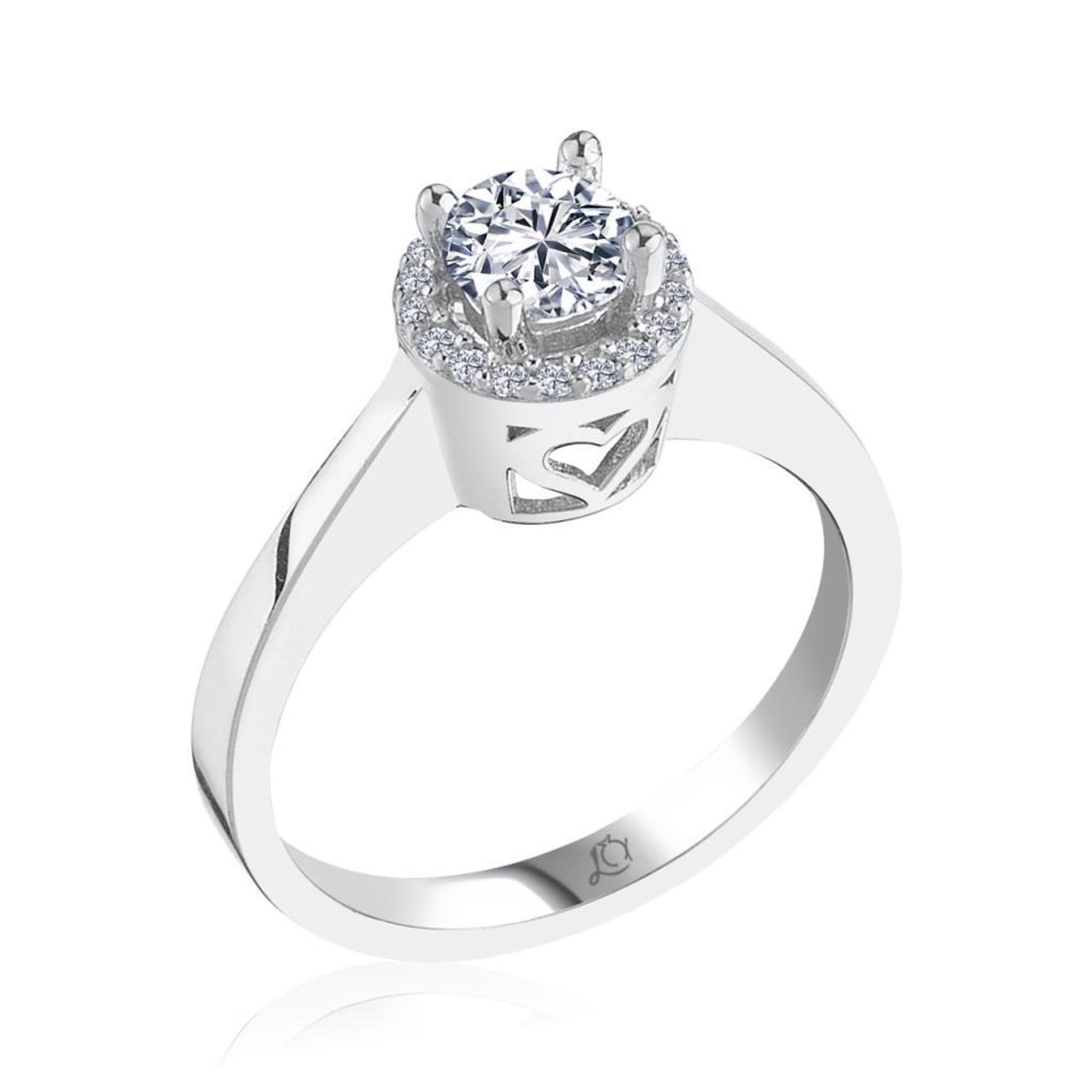 Effective Diamond Magical Sparkle Solitaire Silver Ring
