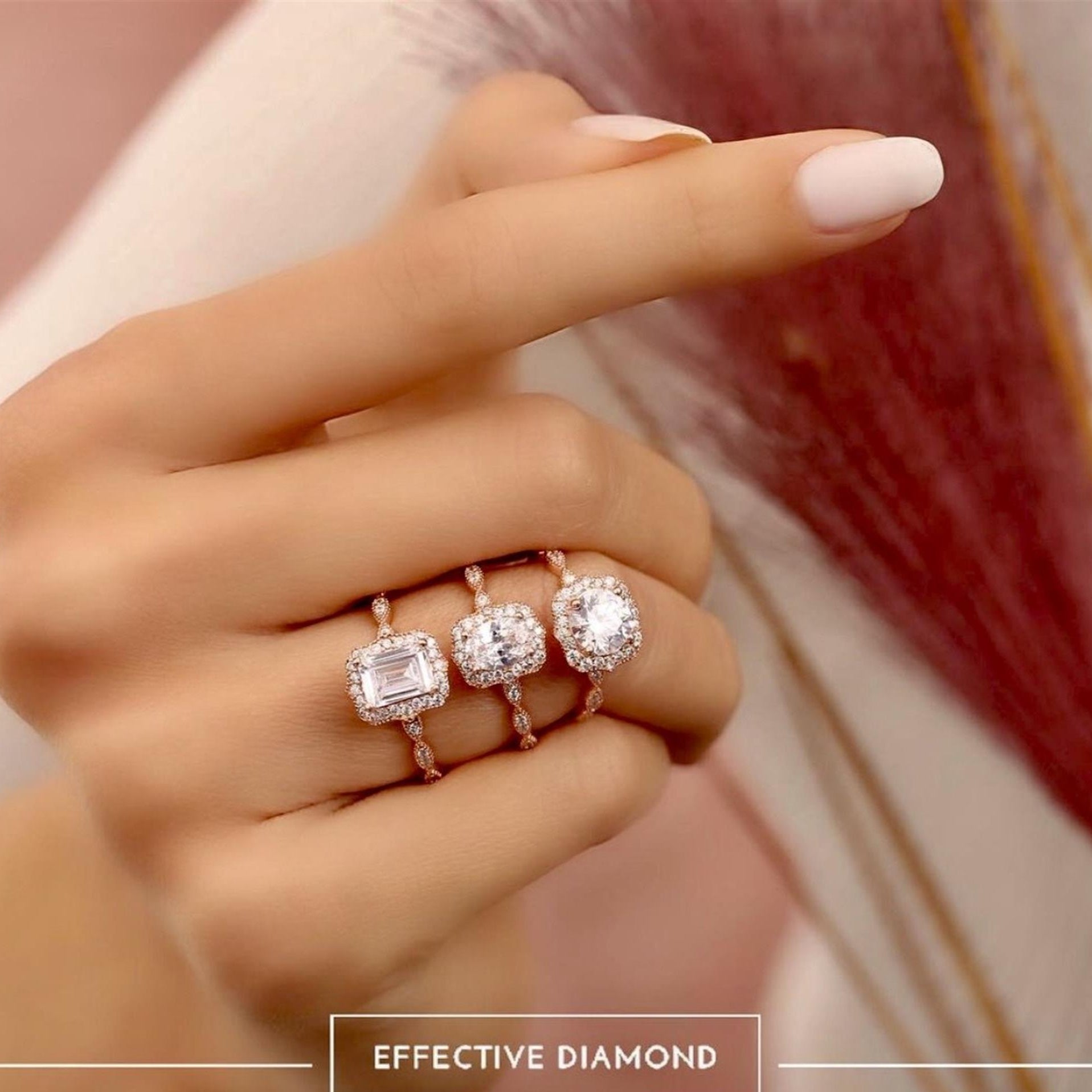 Effective Diamond Elegance Solitaire Silver Ring