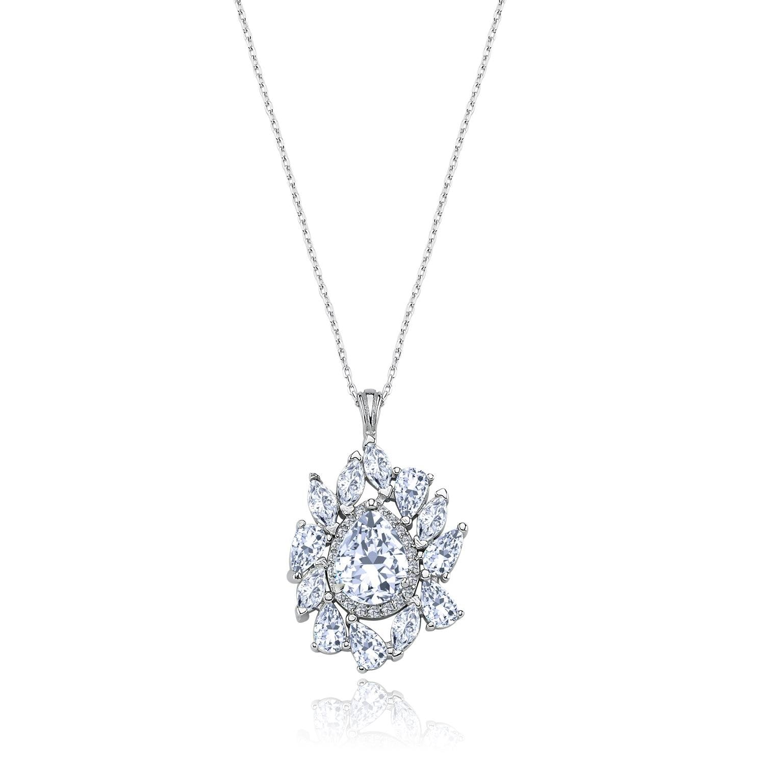 Effective Diamond Dainty Sparkle Silver Necklace