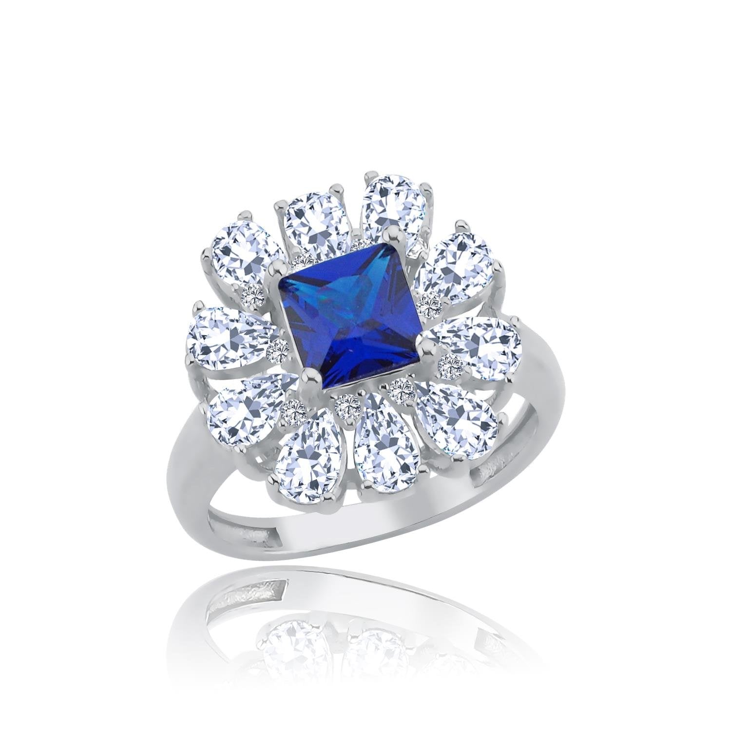 Effective Diamond Milano Dream Sapphire Silver Ring