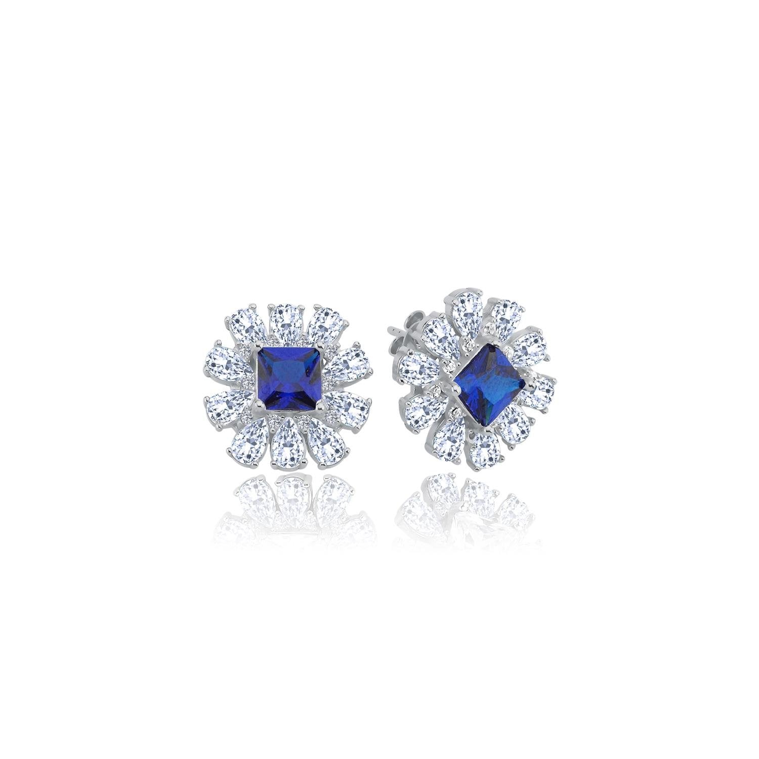 Effective Diamond Milano Dream Sapphire Silver Earring