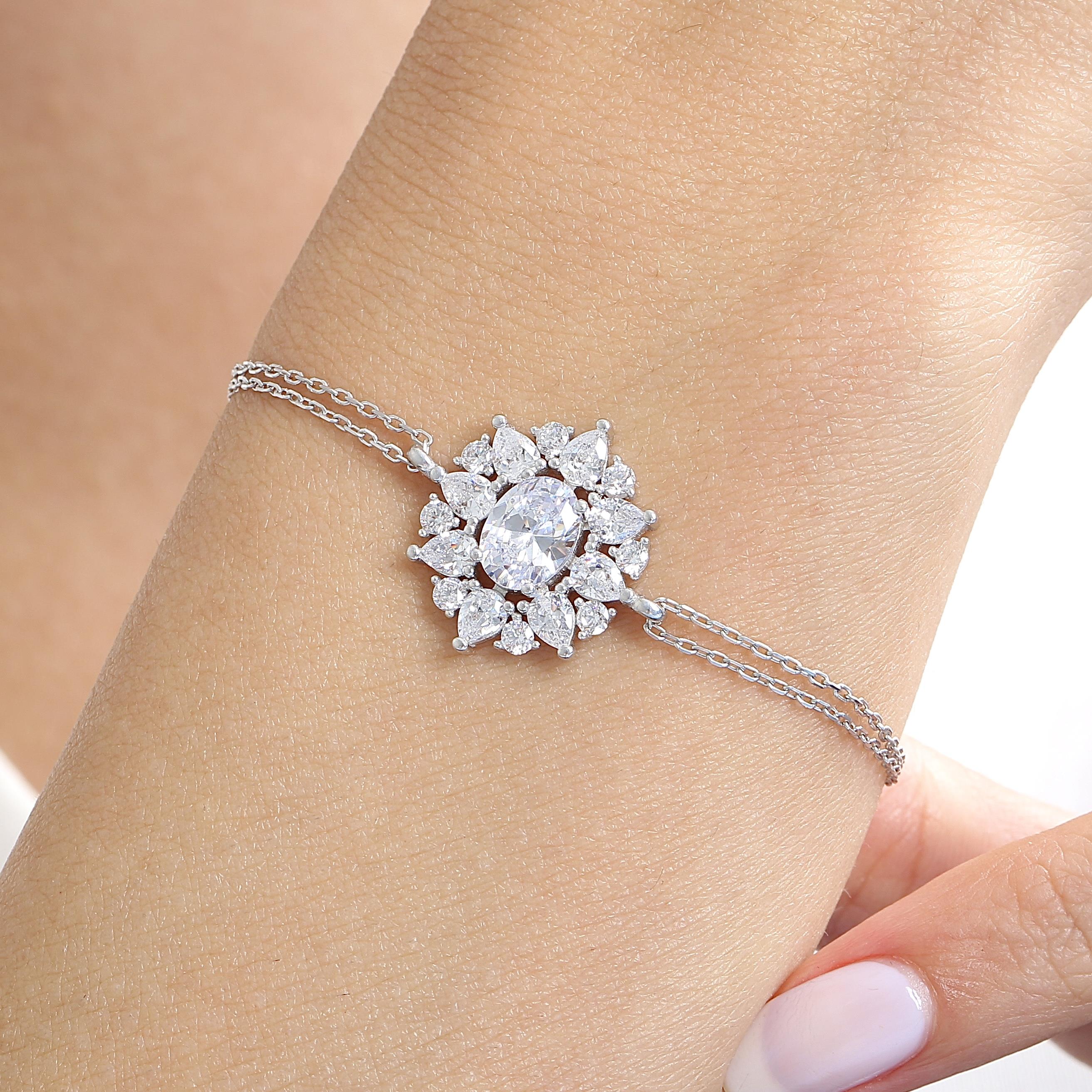 Effective Diamond Paris Sparkle Silver Bracelet