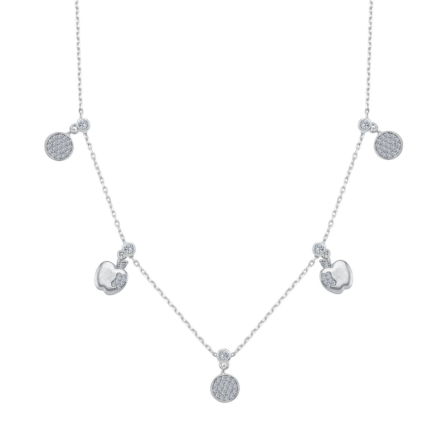 Apple Season Choker Silver Luck Necklace