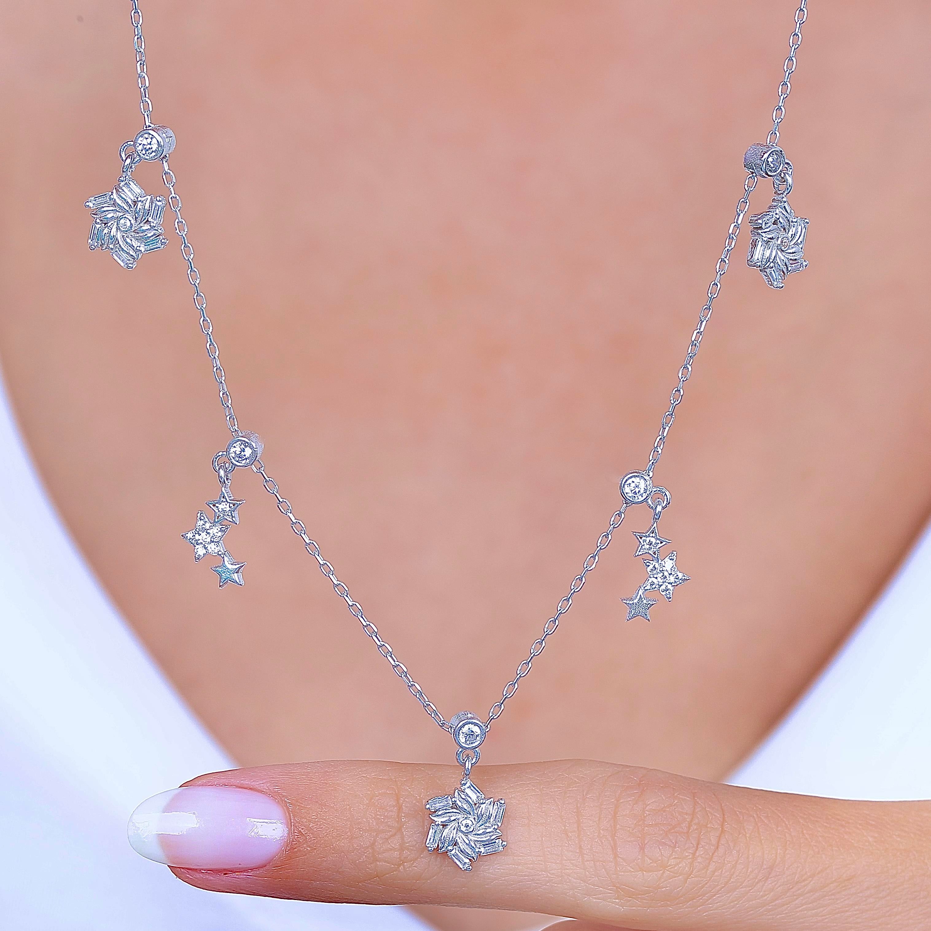 Night Loop Lucky Silver Choker Necklace
