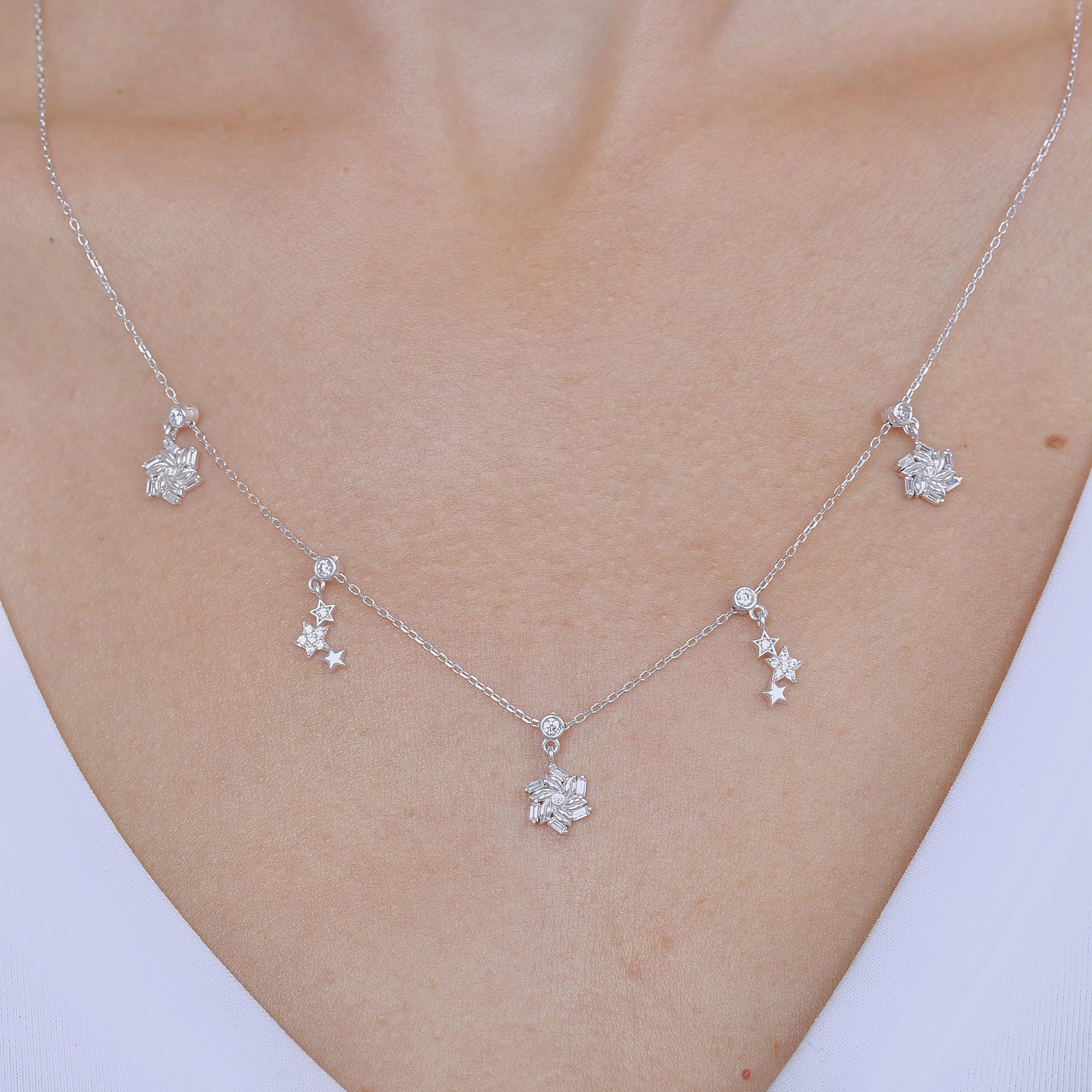 Night Loop Lucky Silver Choker Necklace