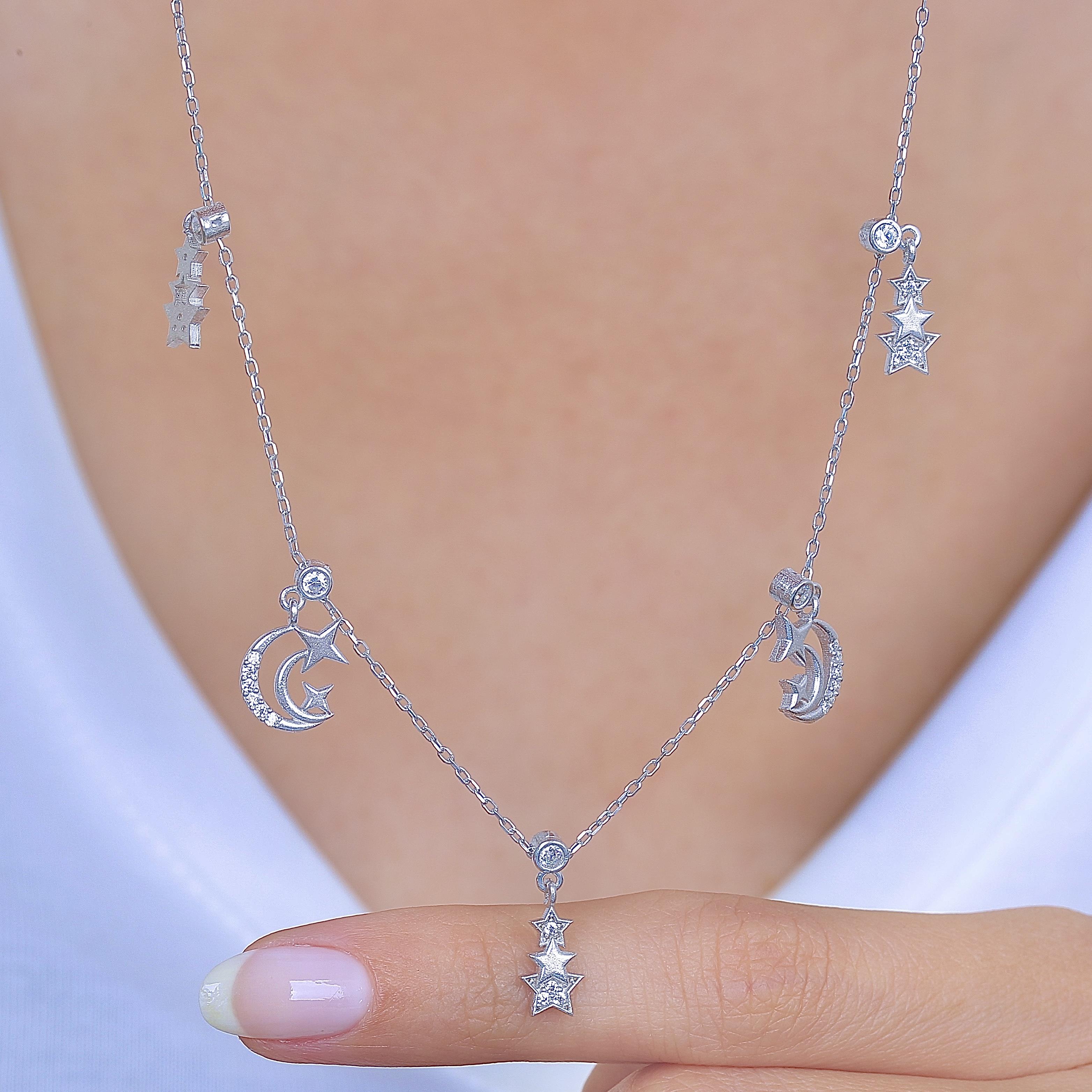 Sky Festival Silver Luck Choker Necklace