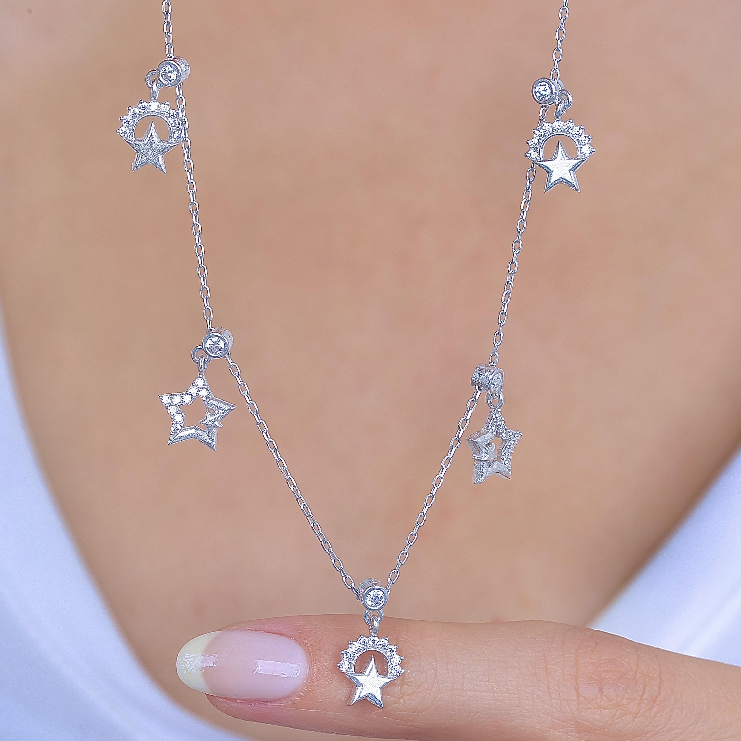Sky Festival Silver Luck Choker Necklace