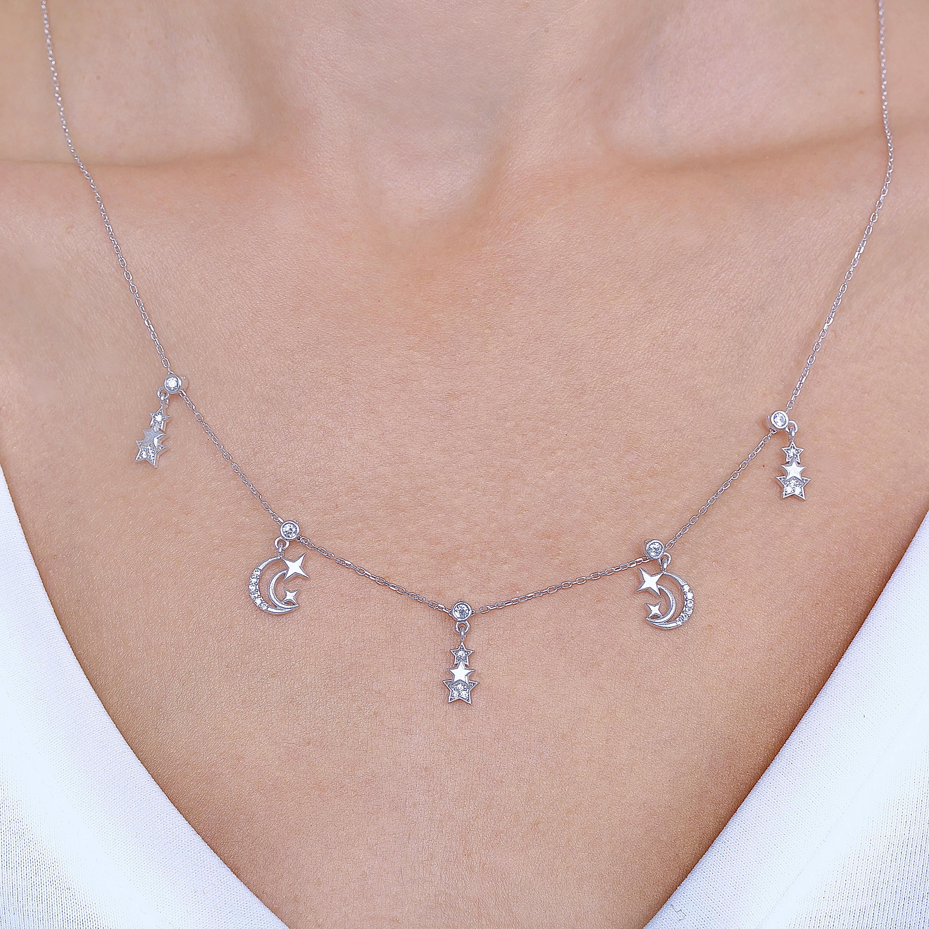 Sky Festival Silver Luck Choker Necklace