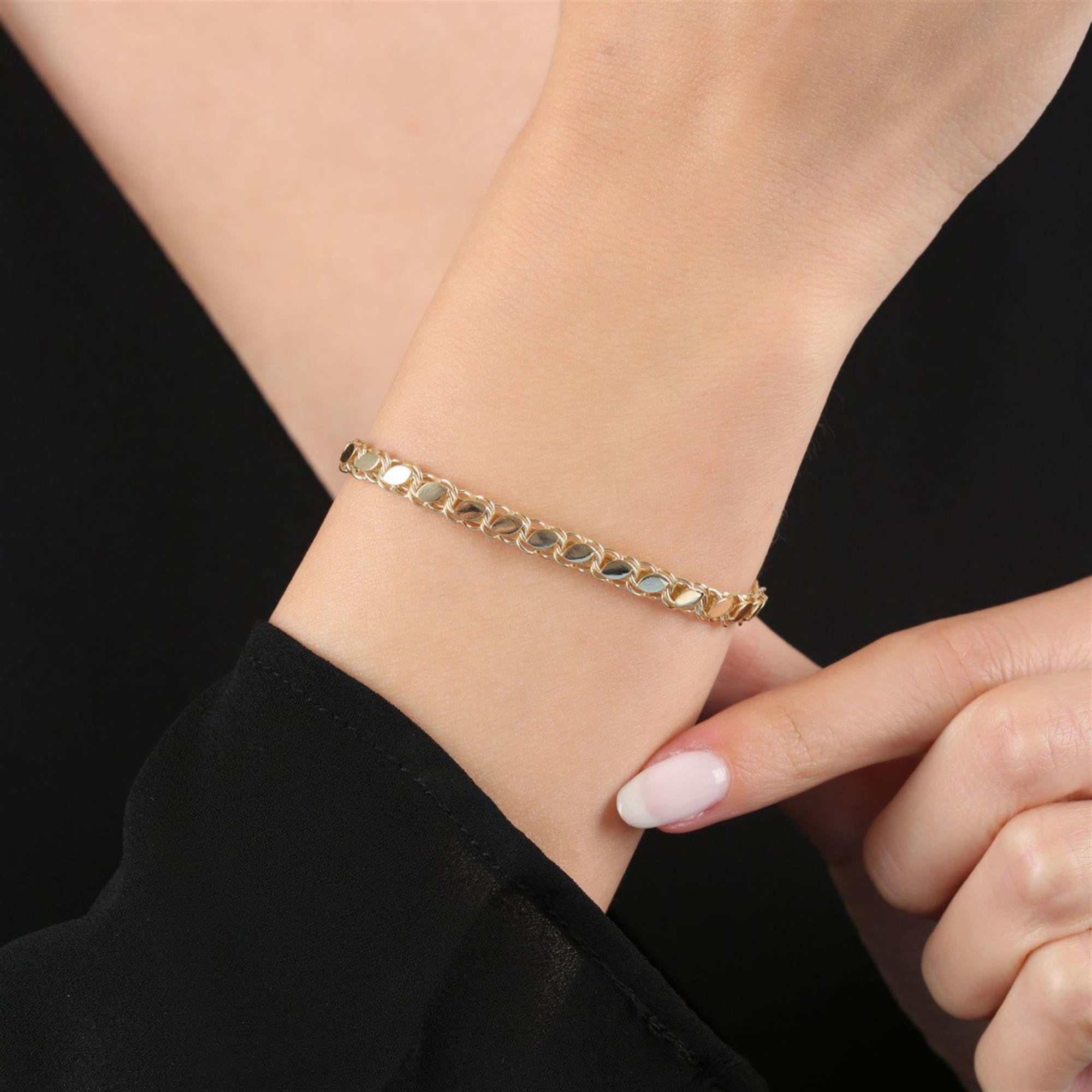 925 Silver Gold Plated Barley Chain Bracelet