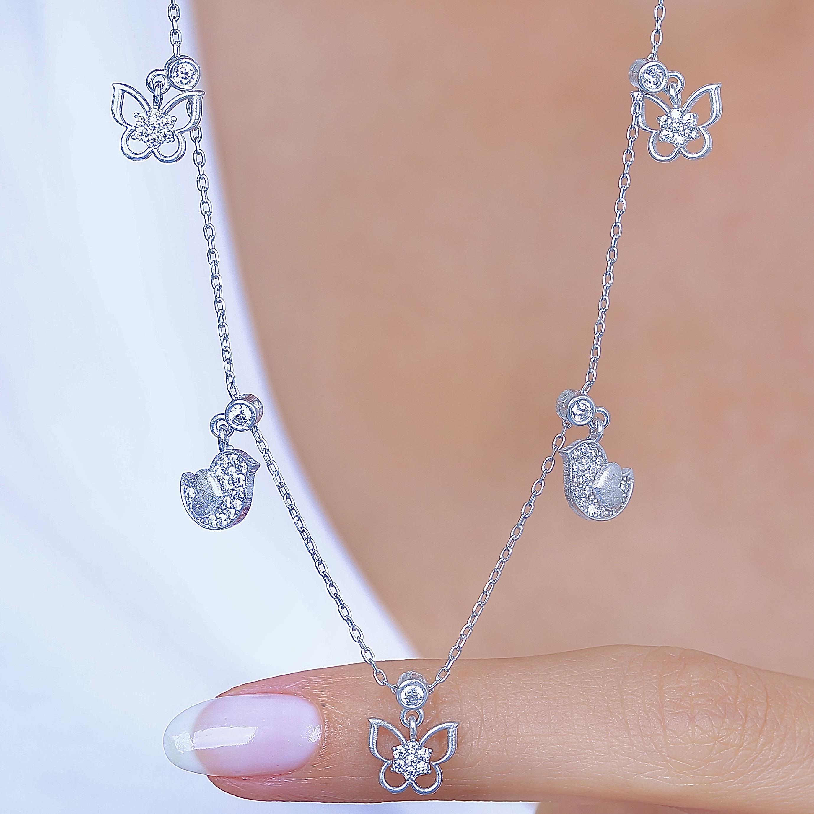 Heart Garden Silver Luck Choker Necklace