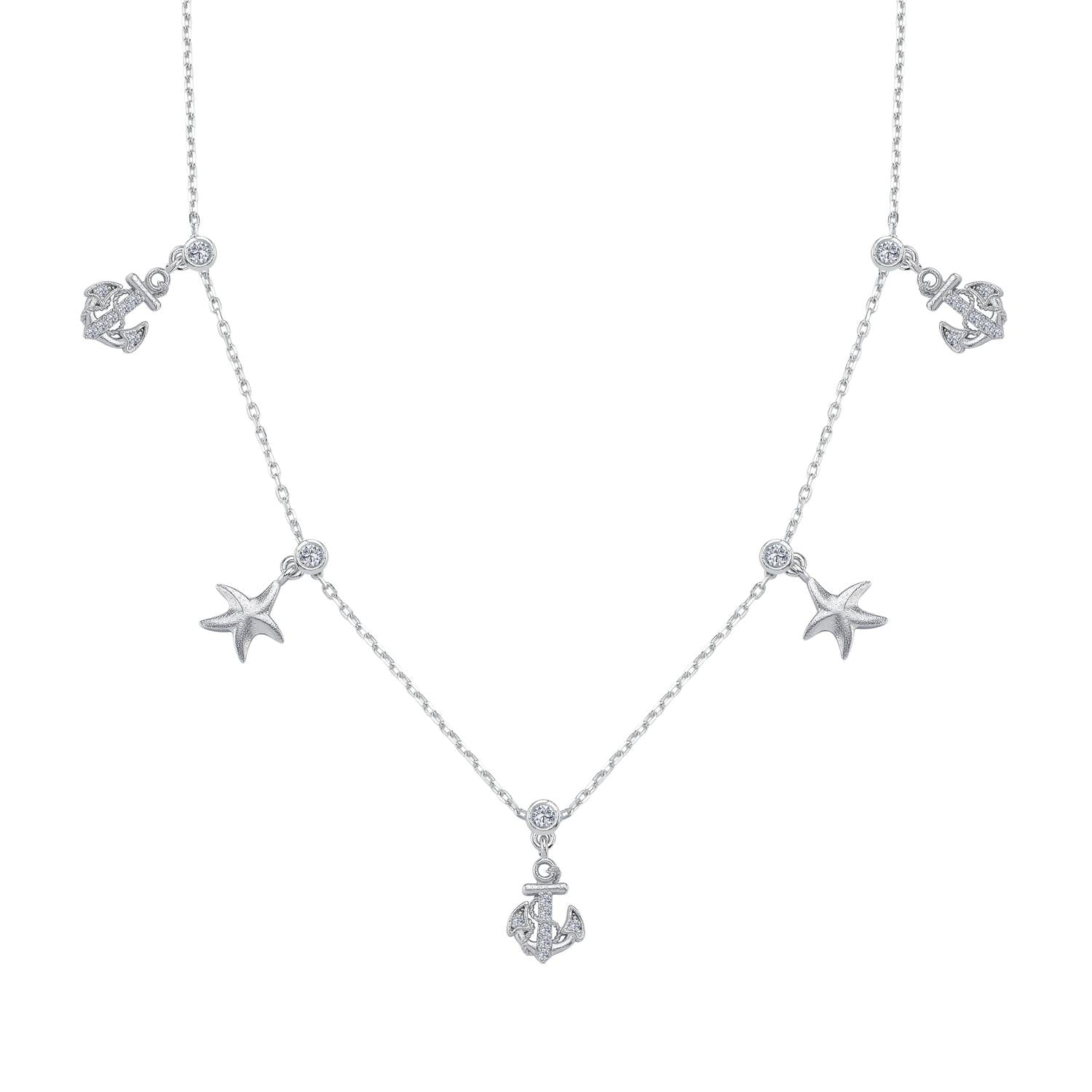 Peaceful Harbor Choker Silver Luck Necklace