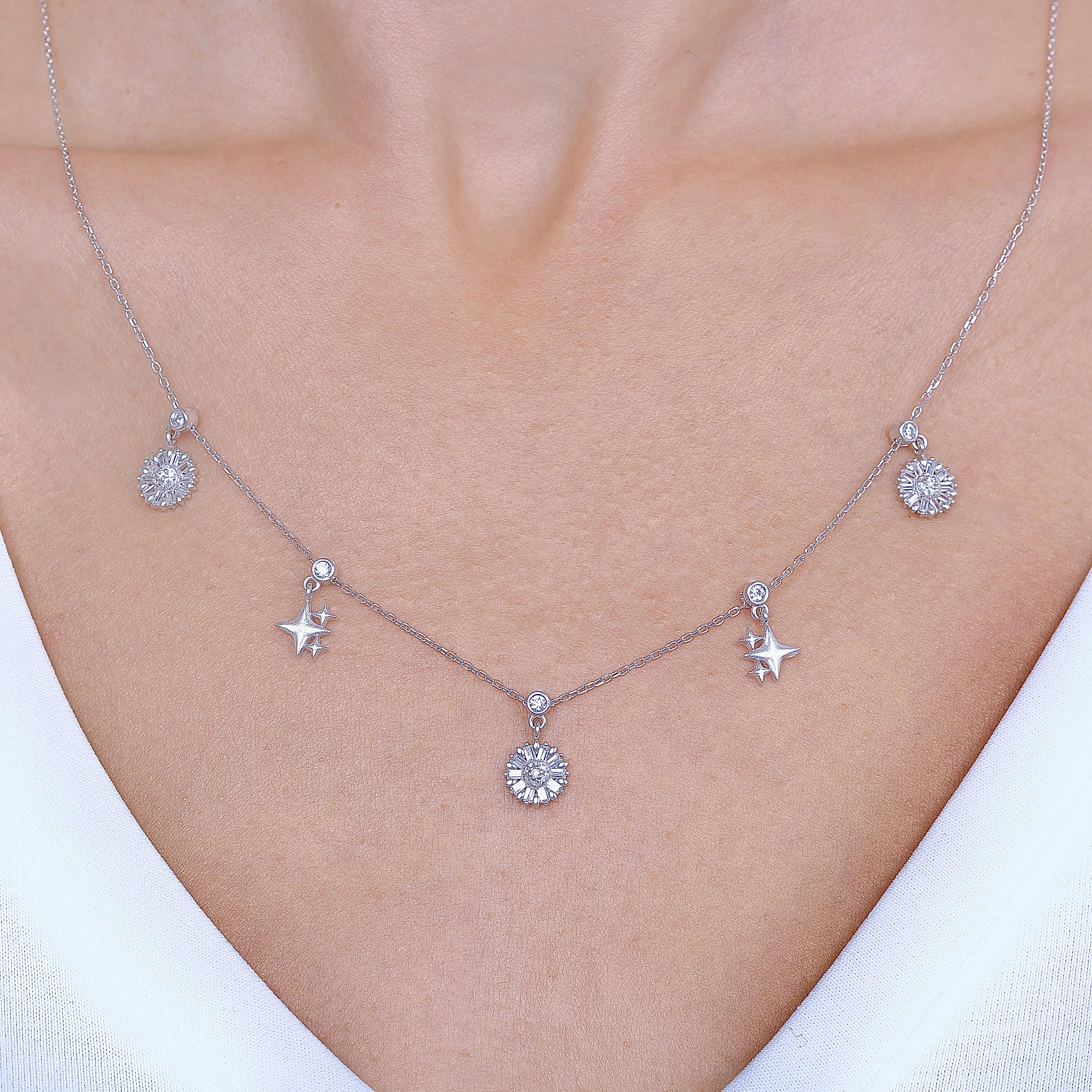 Sparkle Festival Silver Luck Choker Necklace