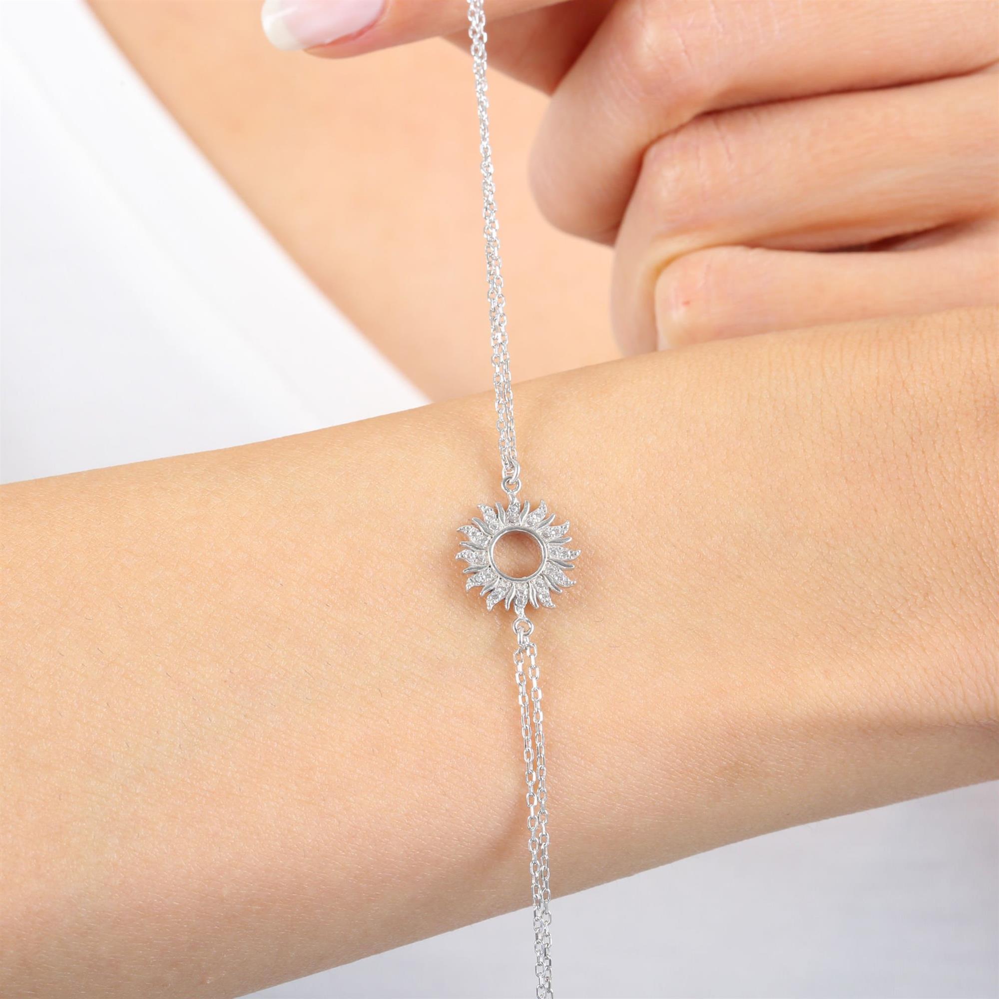 Sparkling Sun Silver Bracelet