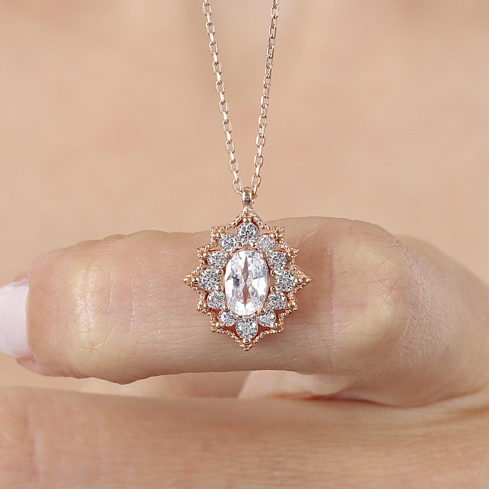 Sparkling Bohemian Vintage Rose Gold Necklace