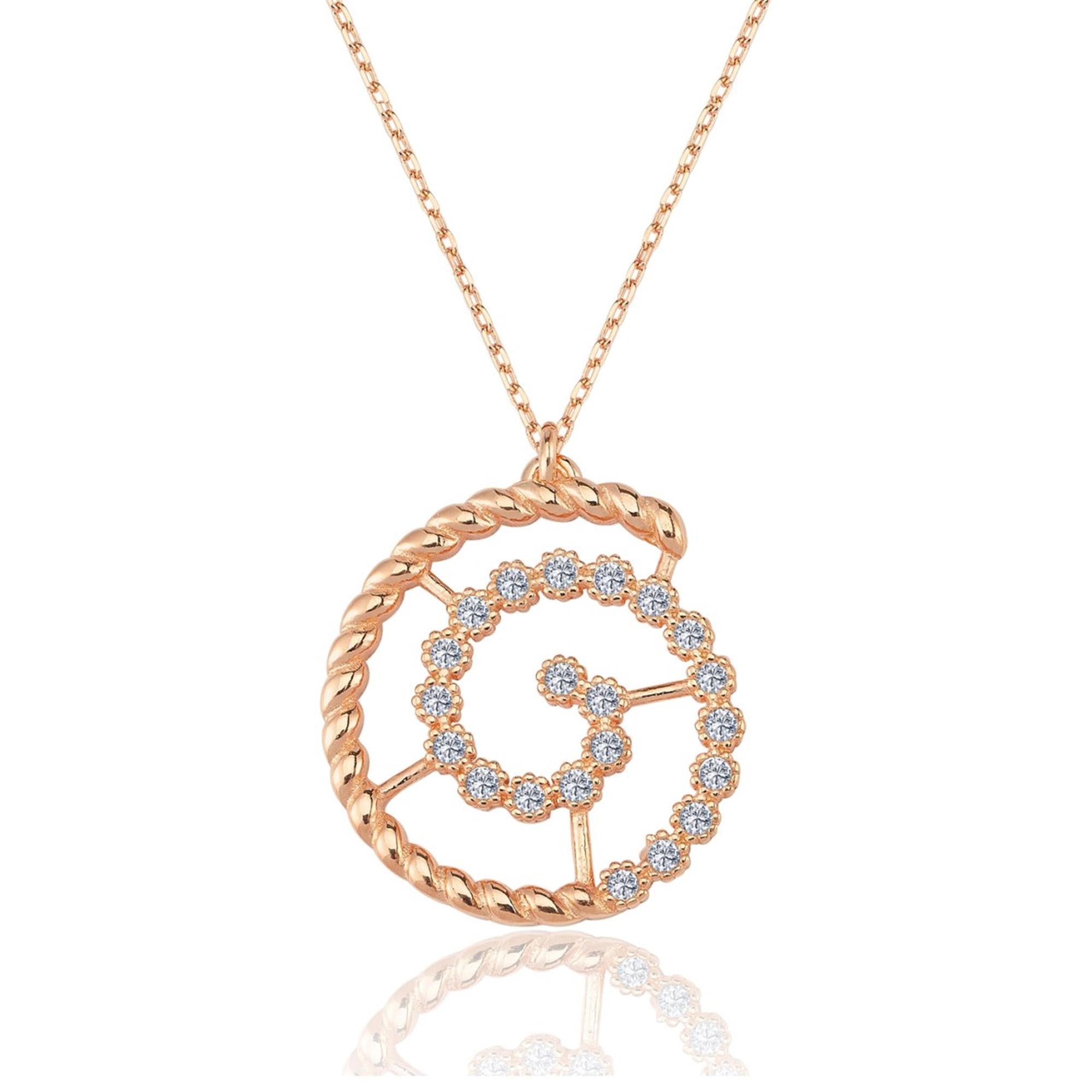 Twisted Spiral Rose Gold Necklace