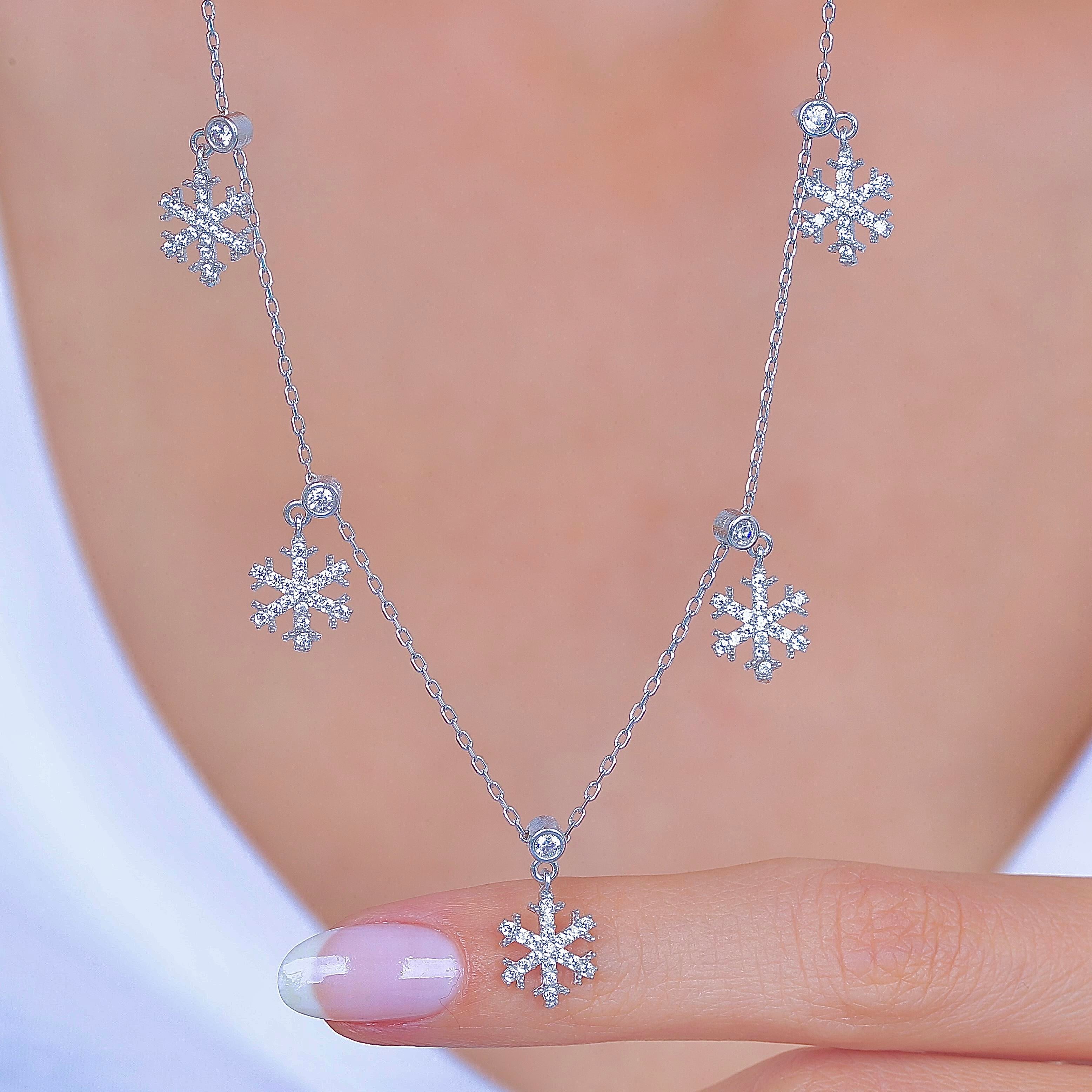 Sparkling Crystals Lucky Silver Choker Necklace