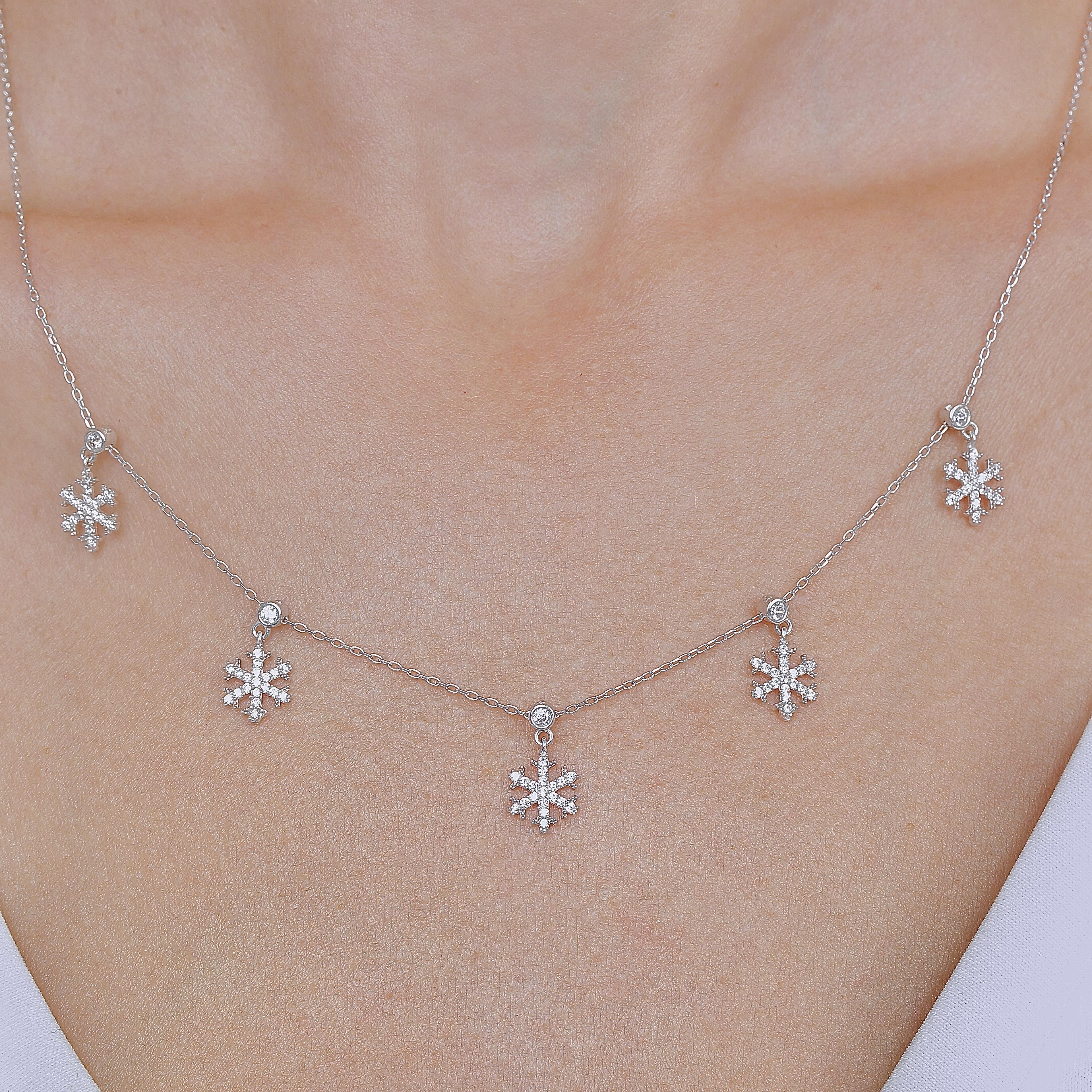 Sparkling Crystals Lucky Silver Choker Necklace