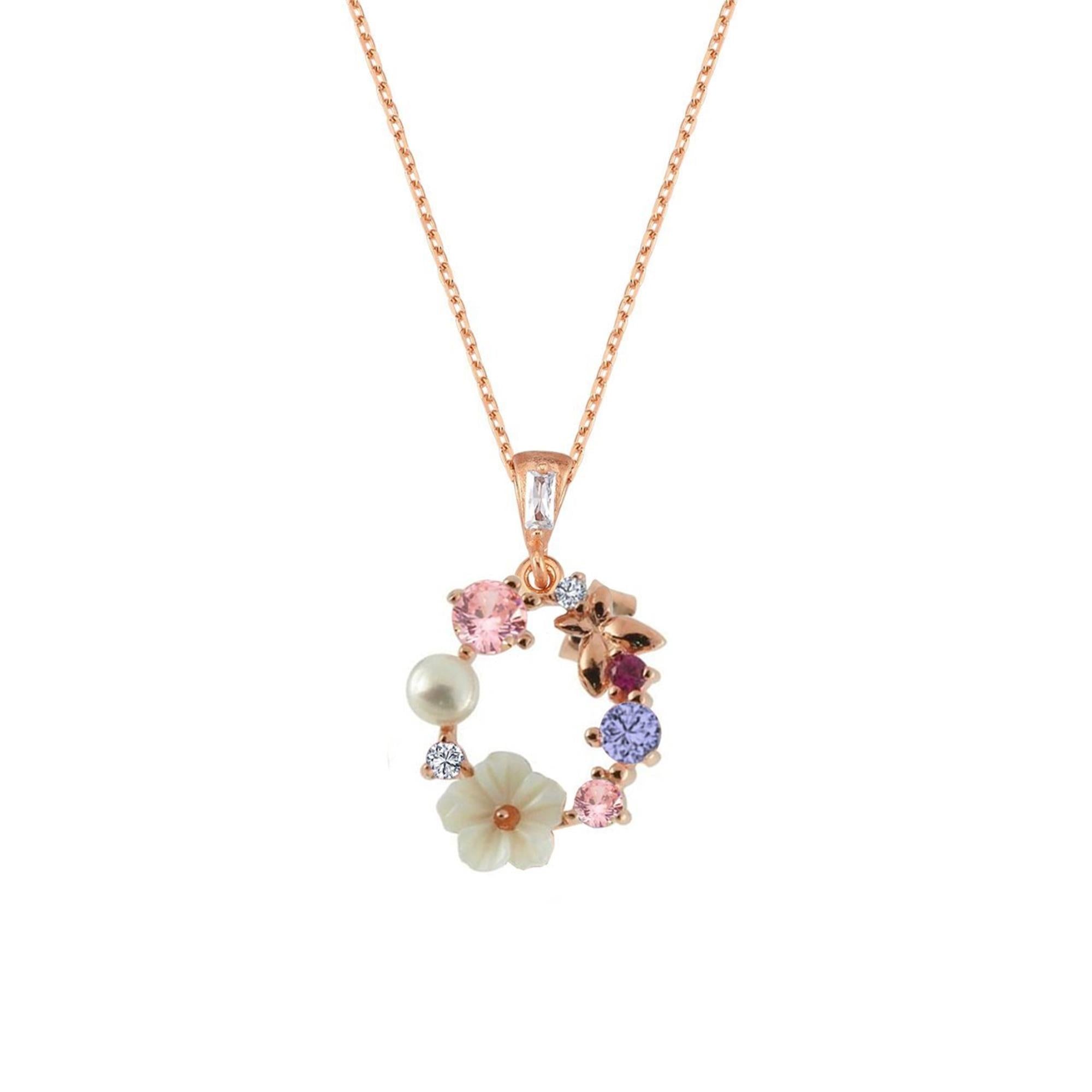Italian Design Delicate Flower Rose Gold Necklace