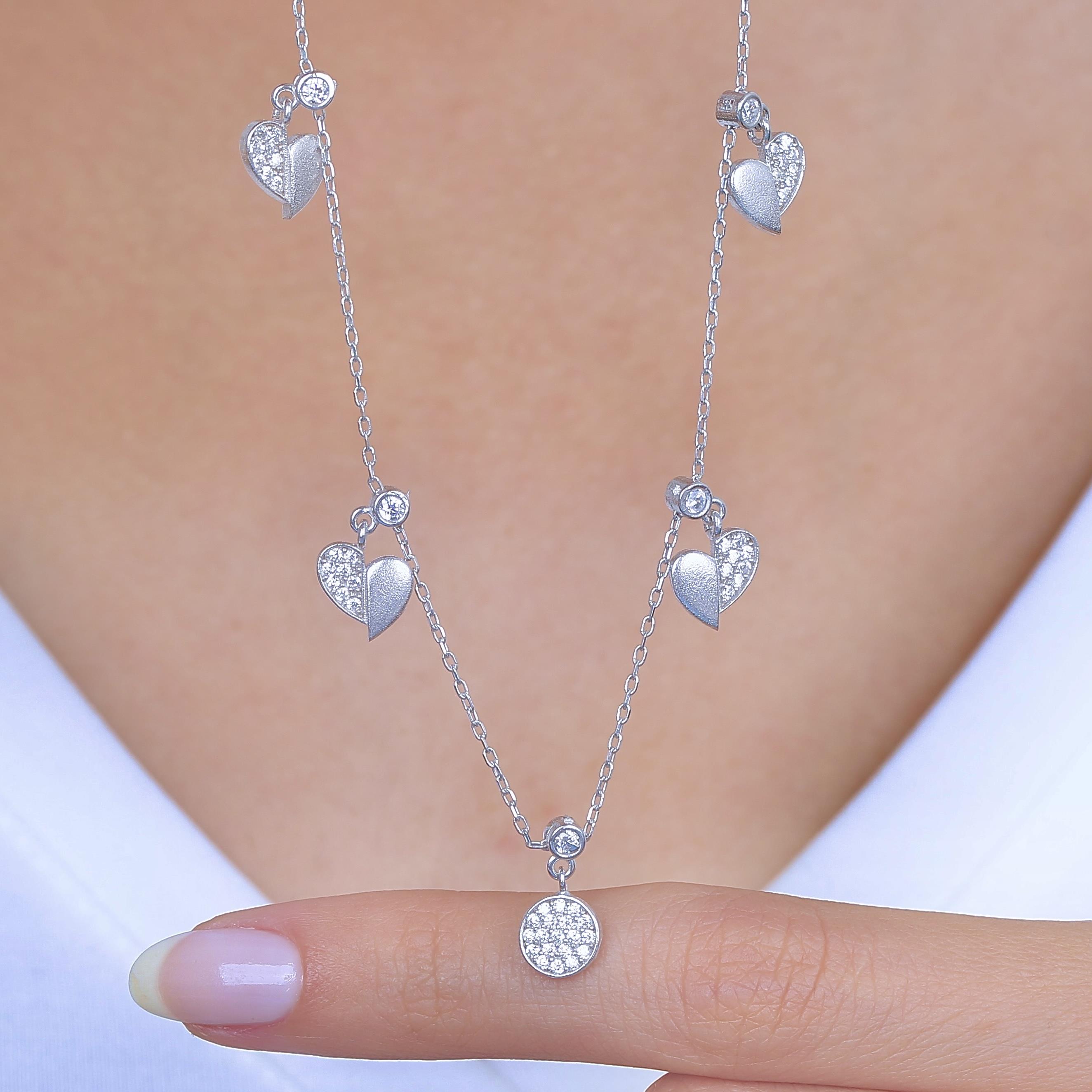 Reunited Hearts Choker Silver Necklace
