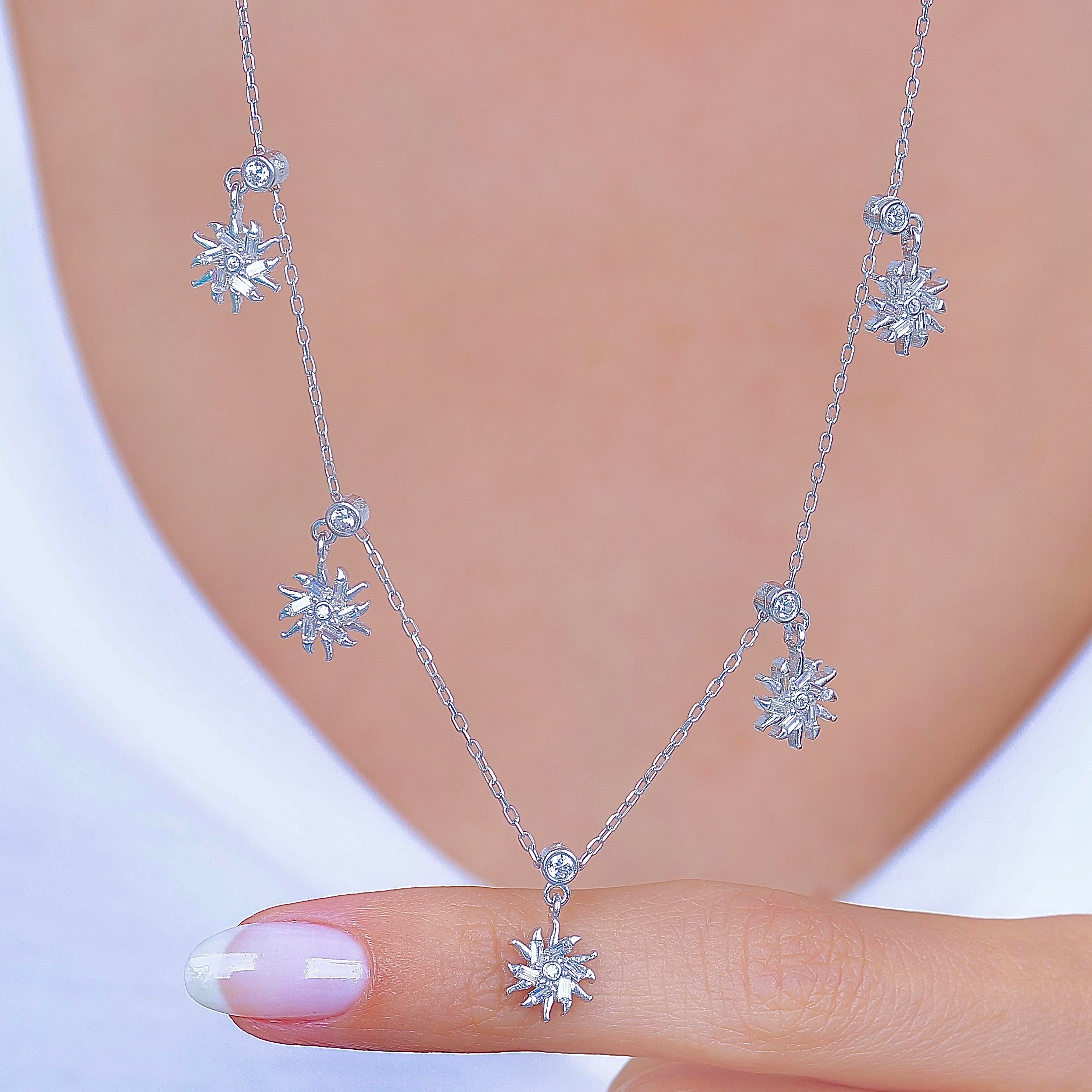 Field Sun Lucky Silver Choker Necklace
