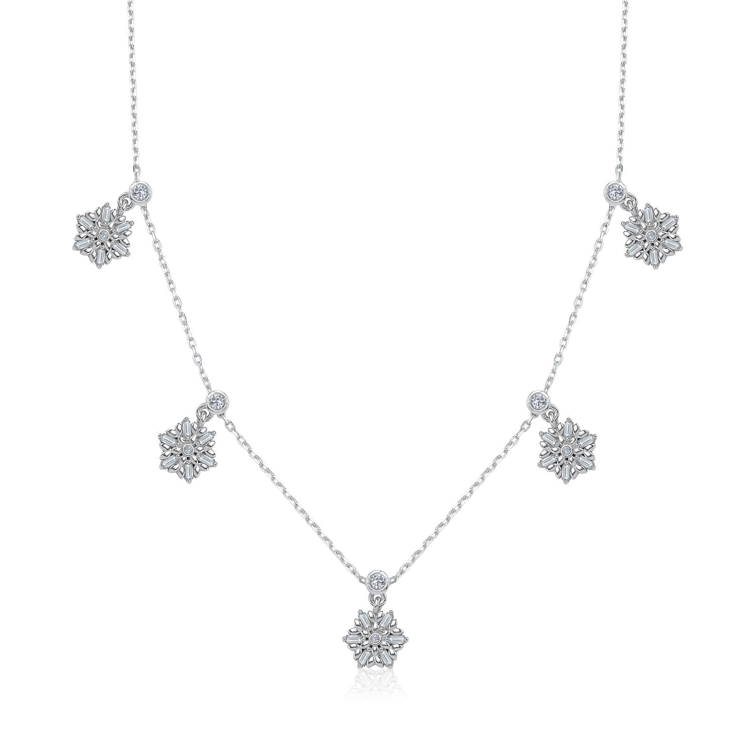Crystal Sun Luck Silver Choker Necklace
