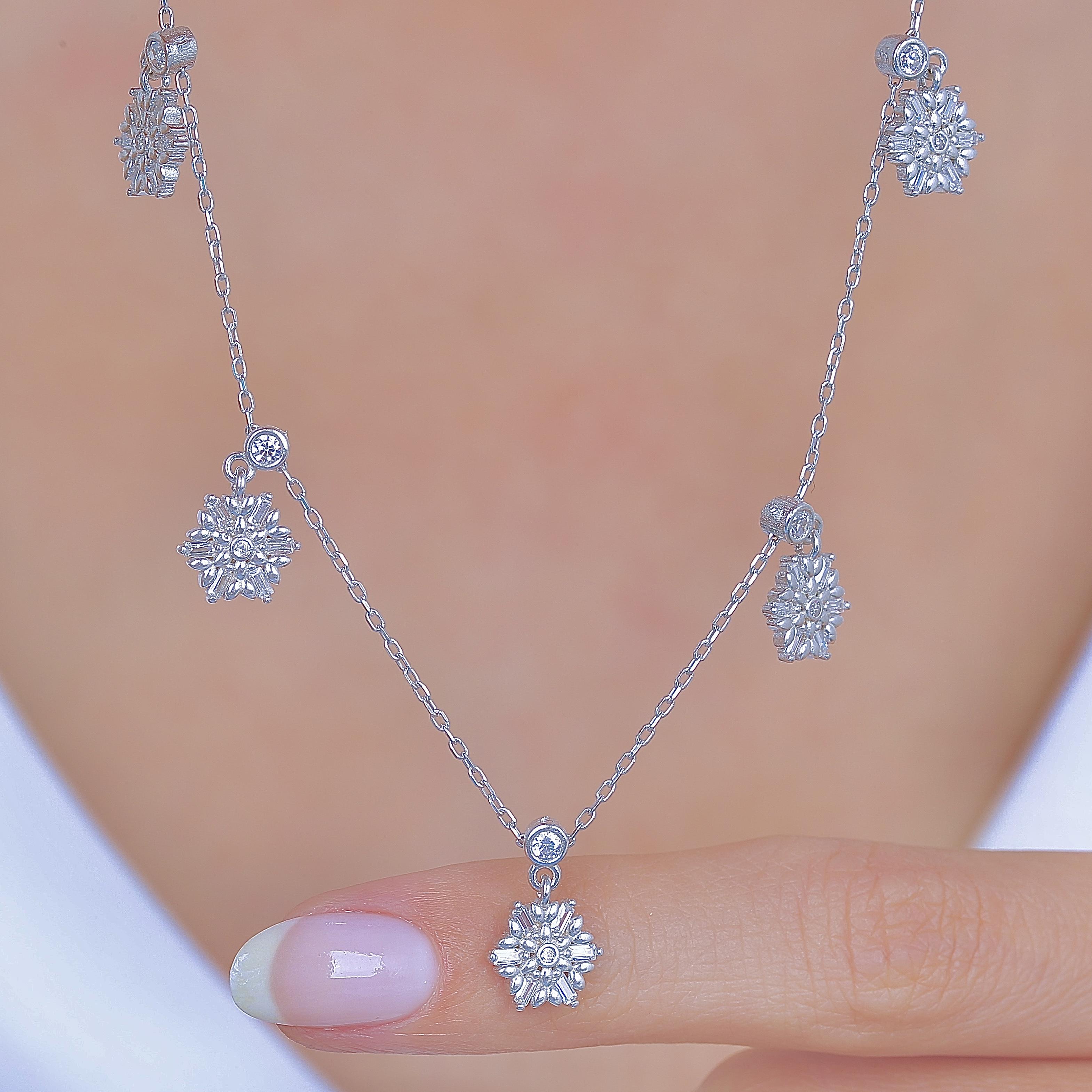 Crystal Sun Luck Silver Choker Necklace