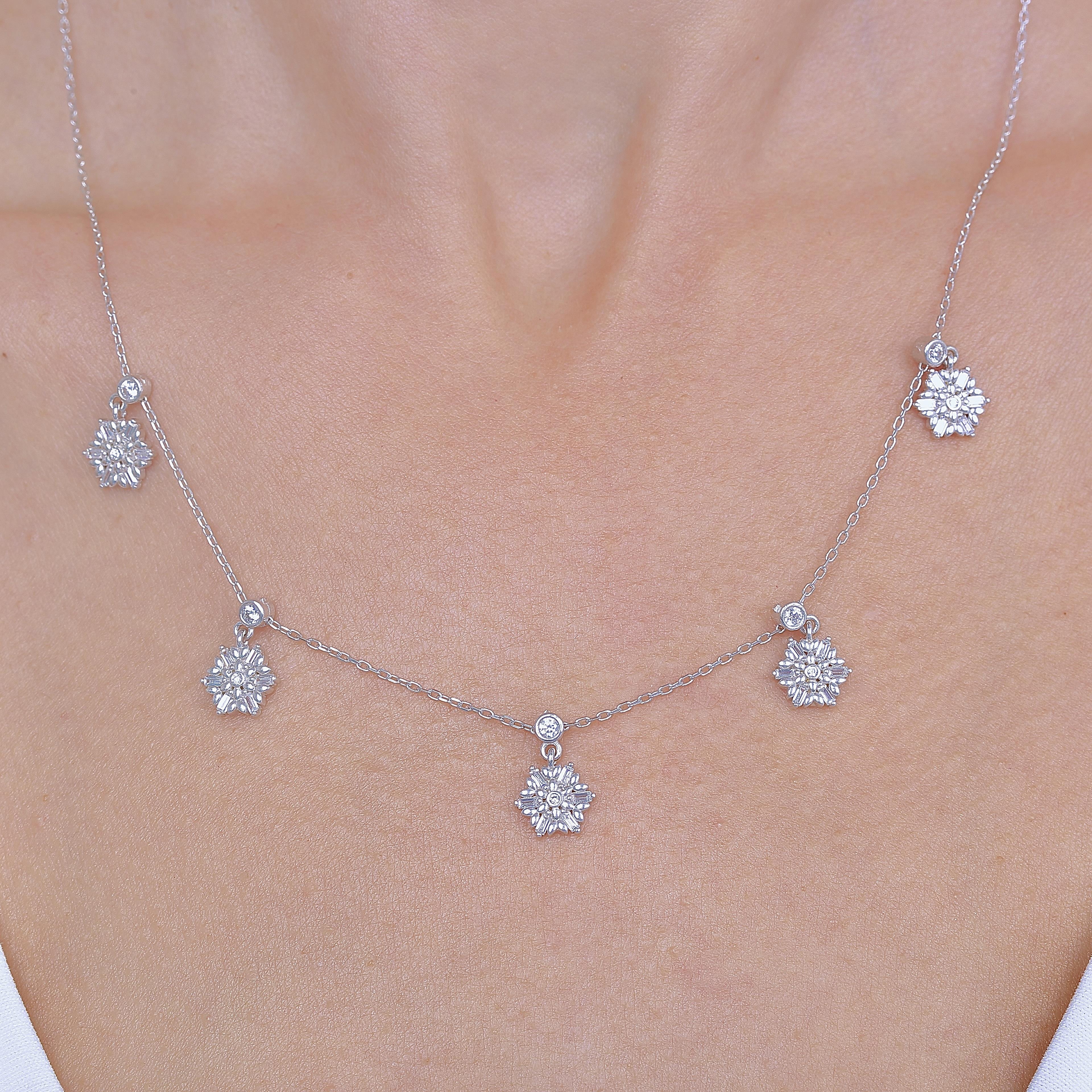 Crystal Sun Luck Silver Choker Necklace