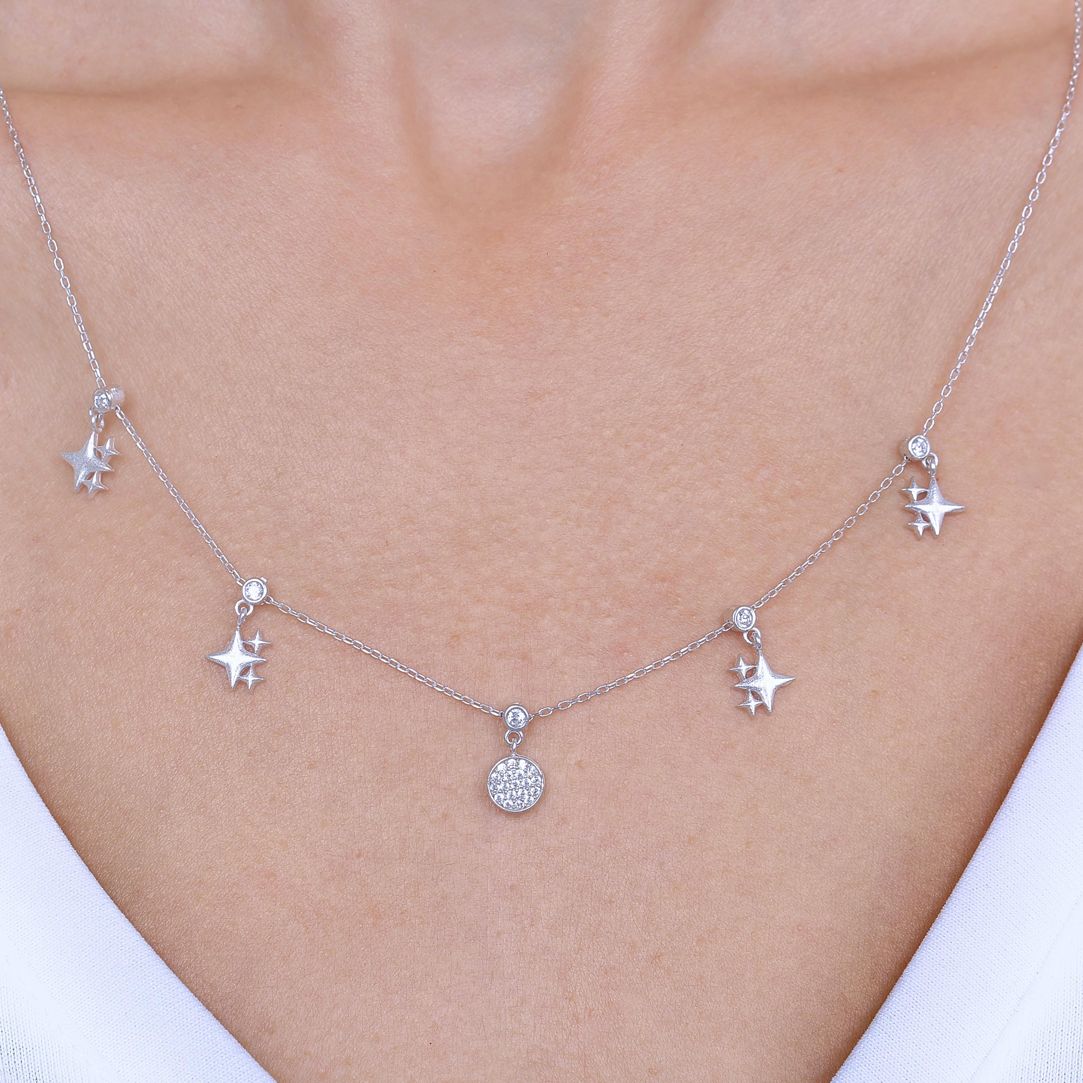 Polar Glow Choker Silver Luck Necklace