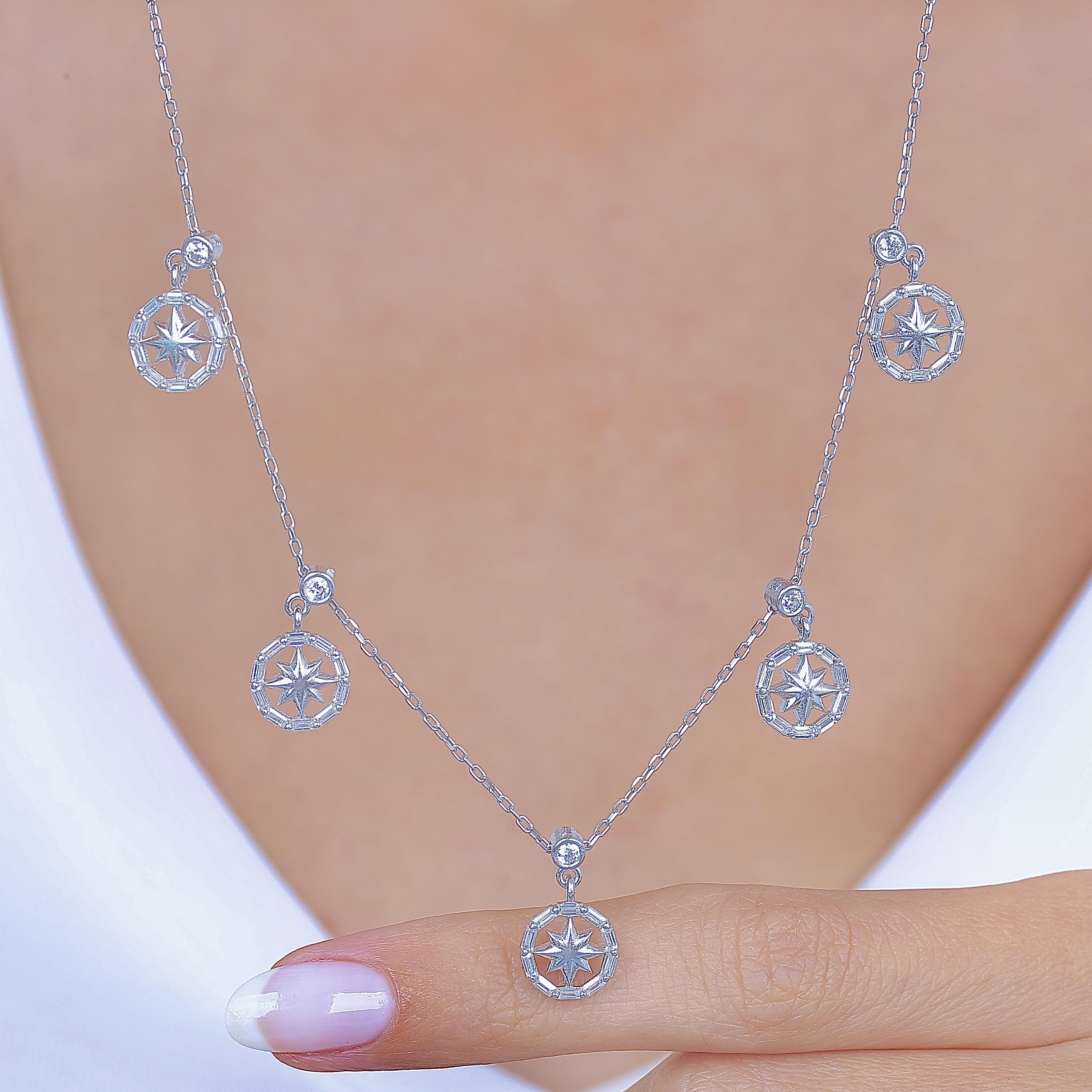 Polar Stars Choker Silver Lucky Necklace