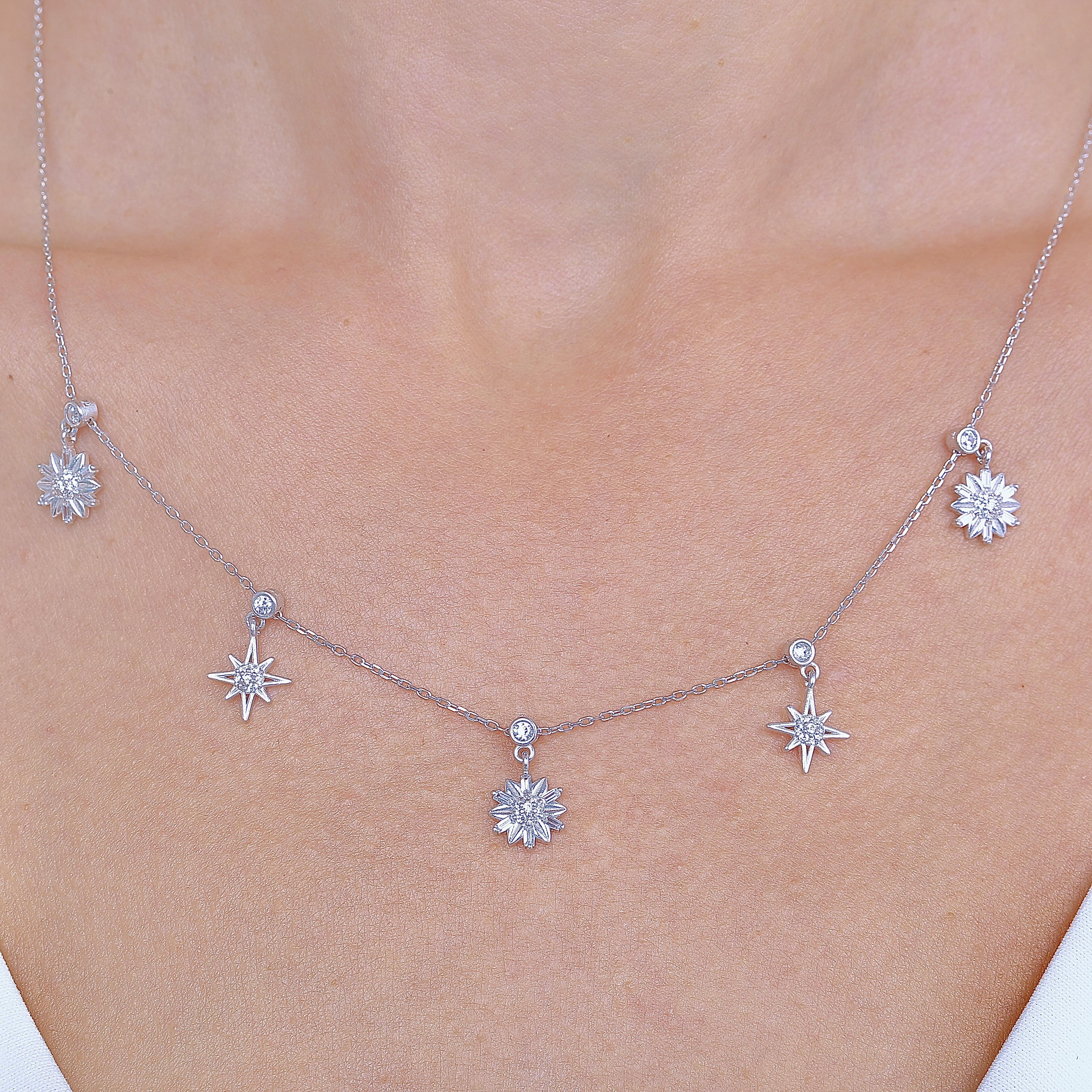 Northern Sun Luck Silver Choker Necklace